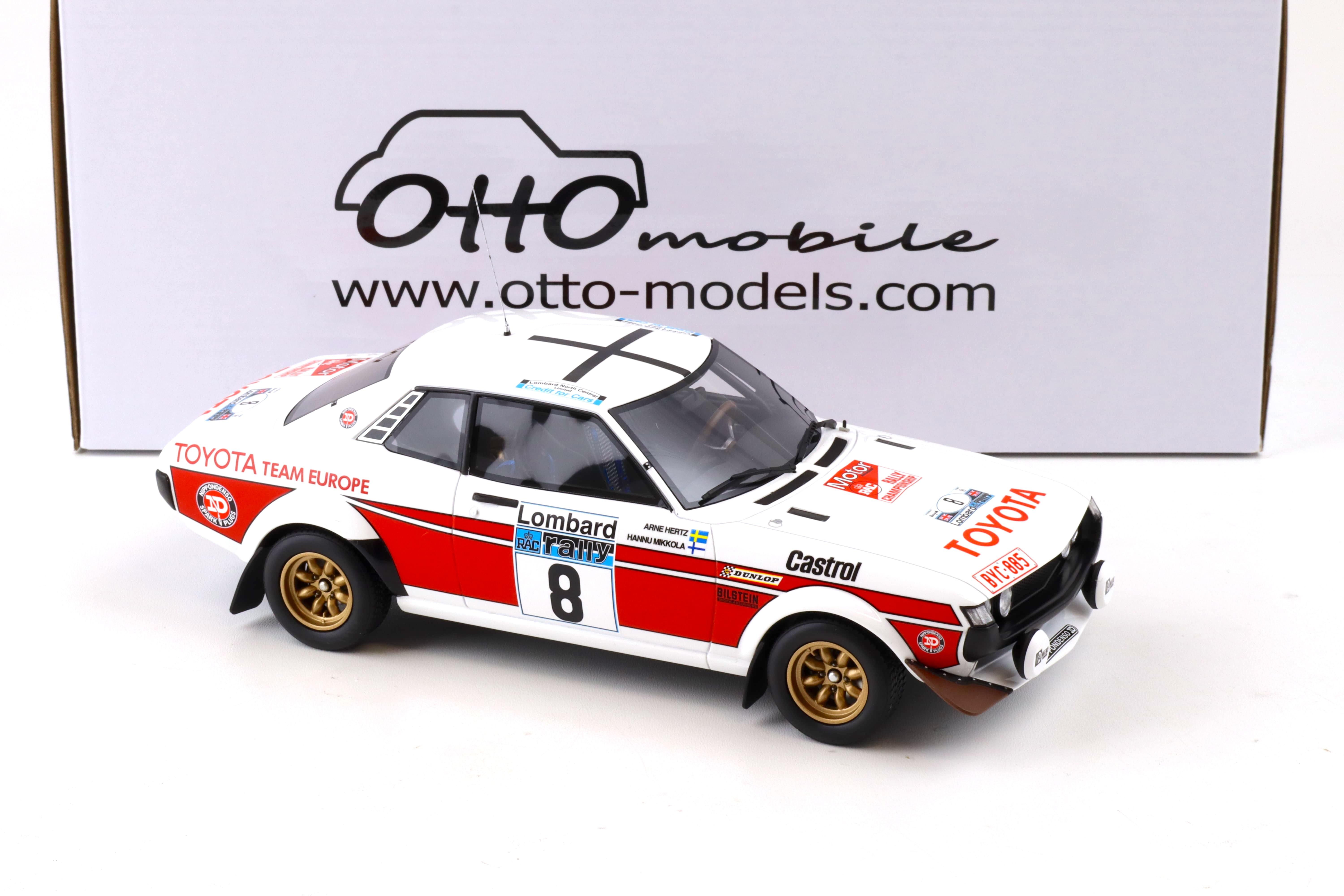 1:18 OTTO mobile OT1044 Toyota Celica RA21 Lombard RAC Rally 1977 white #8