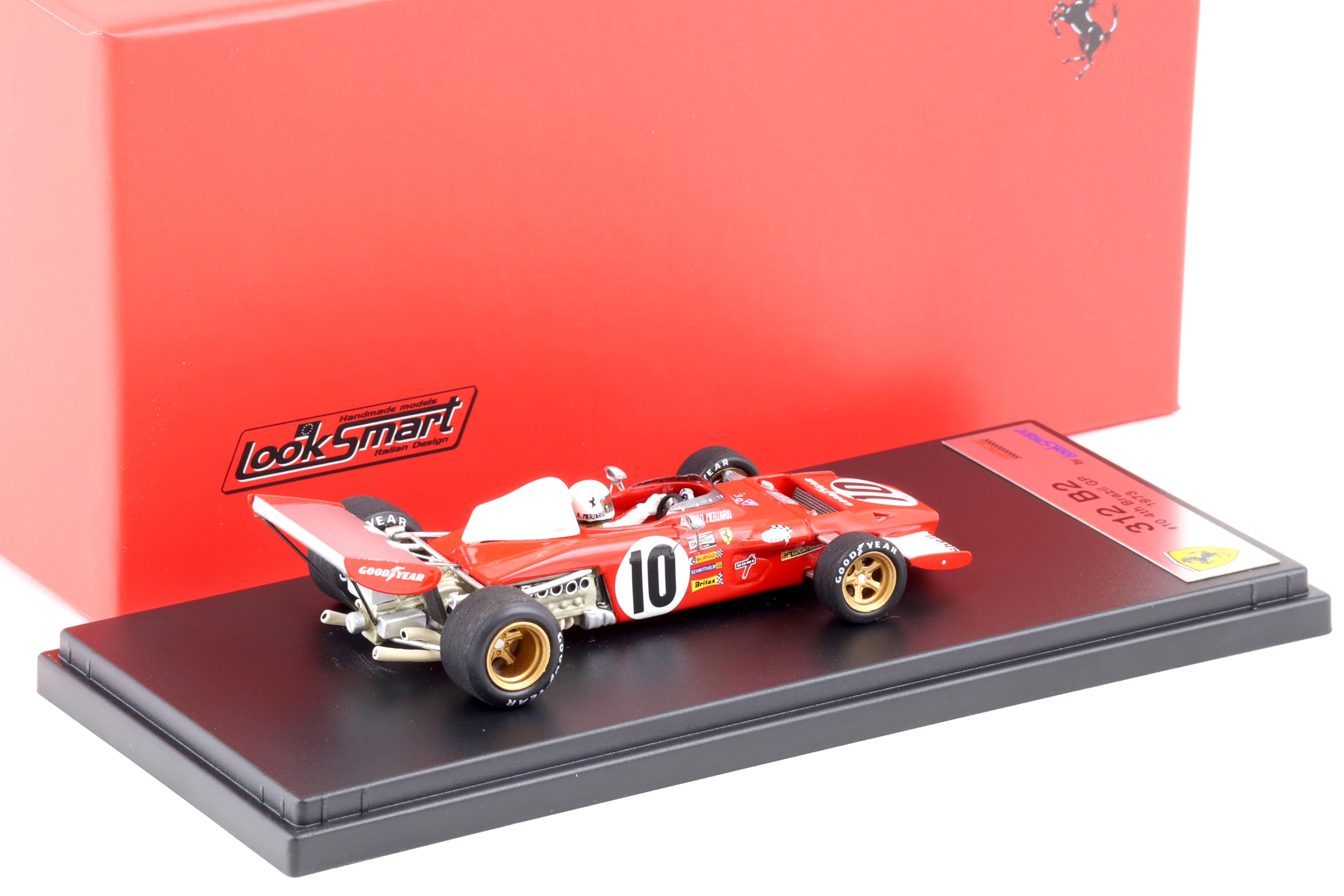 1:43 LookSmart Ferrari 312 B2 #10 - 4th Brazil GP 1973 Arturo Merzario LSRC031