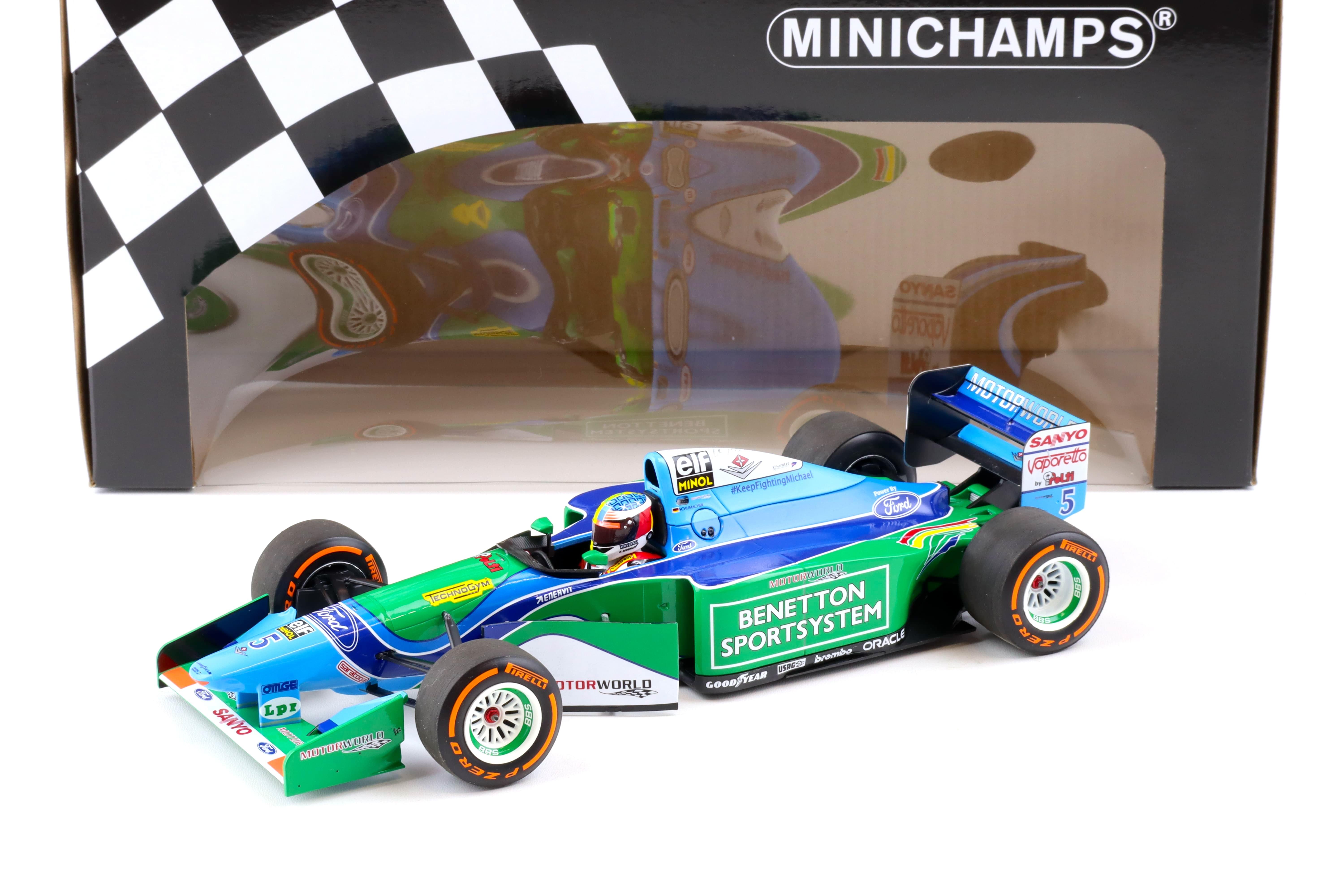 1:18 Minichamps Benetton Ford B194 Mick Schumacher Demonstration Run Belgian GP 2017