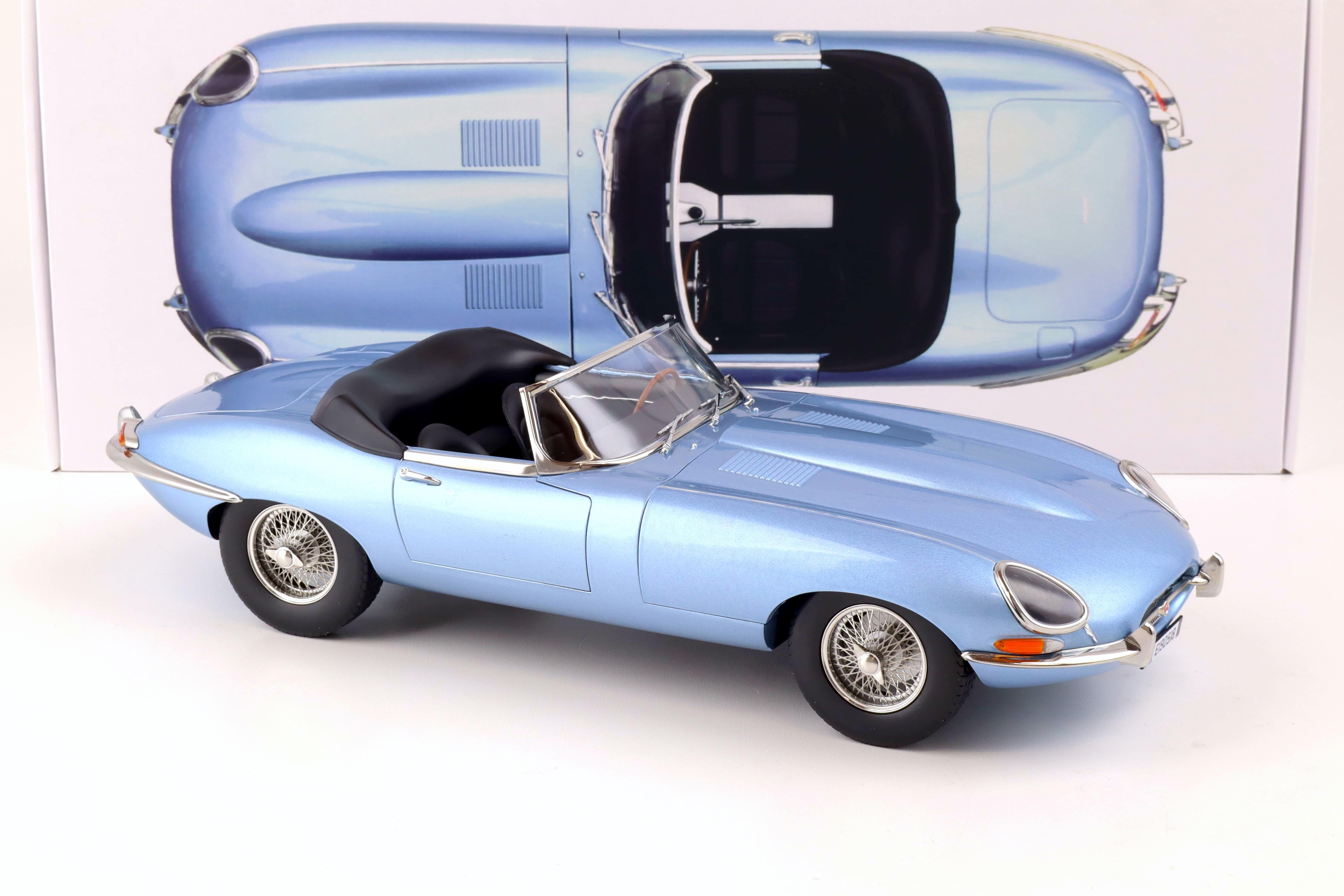 1:12 Norev Jaguar E-Type Cabriolet 1962 blue metallic 122722
