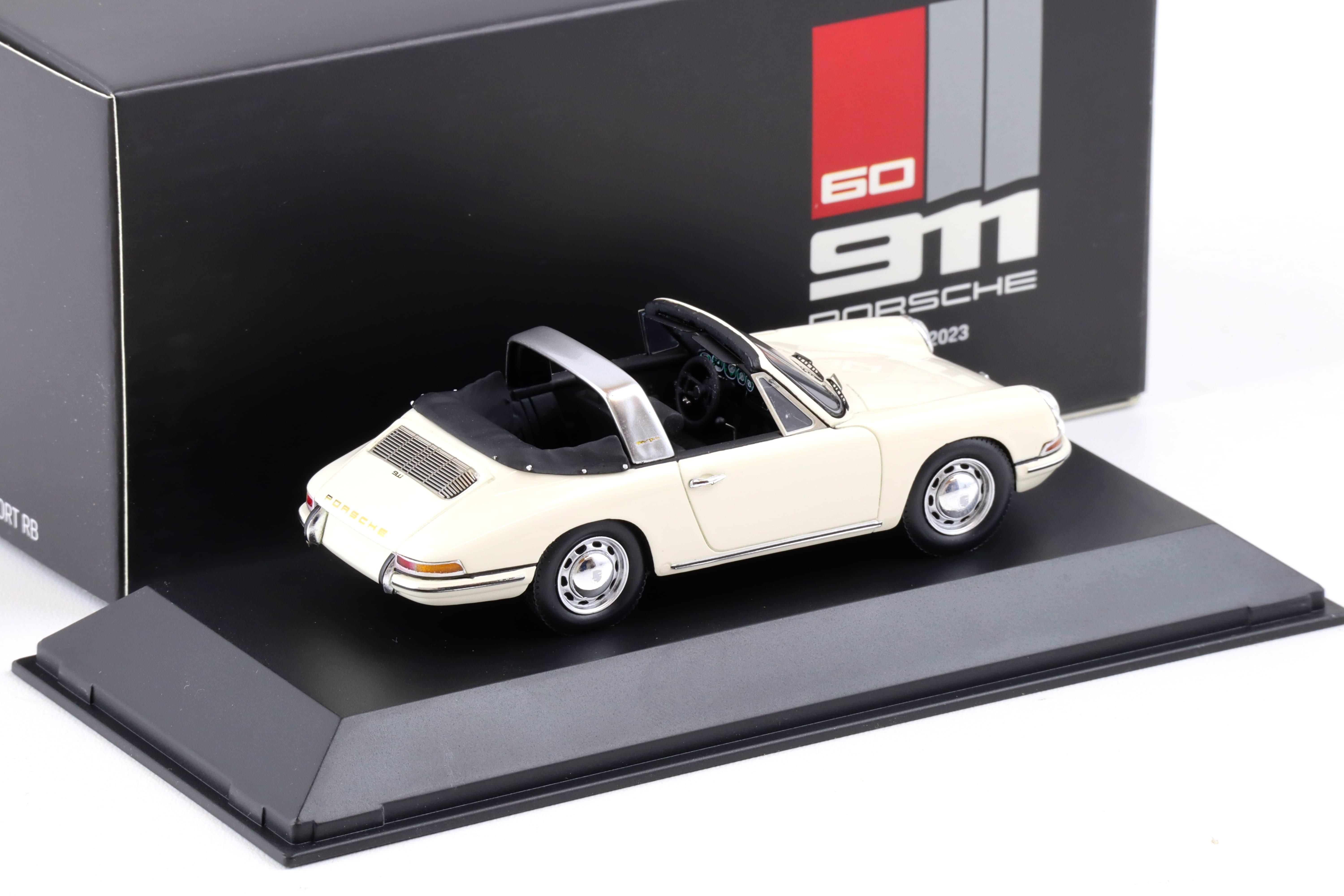 1:43 Spark Porsche 911 Targa F-Modell light ivory 60 Years 911 DEALER VERSION