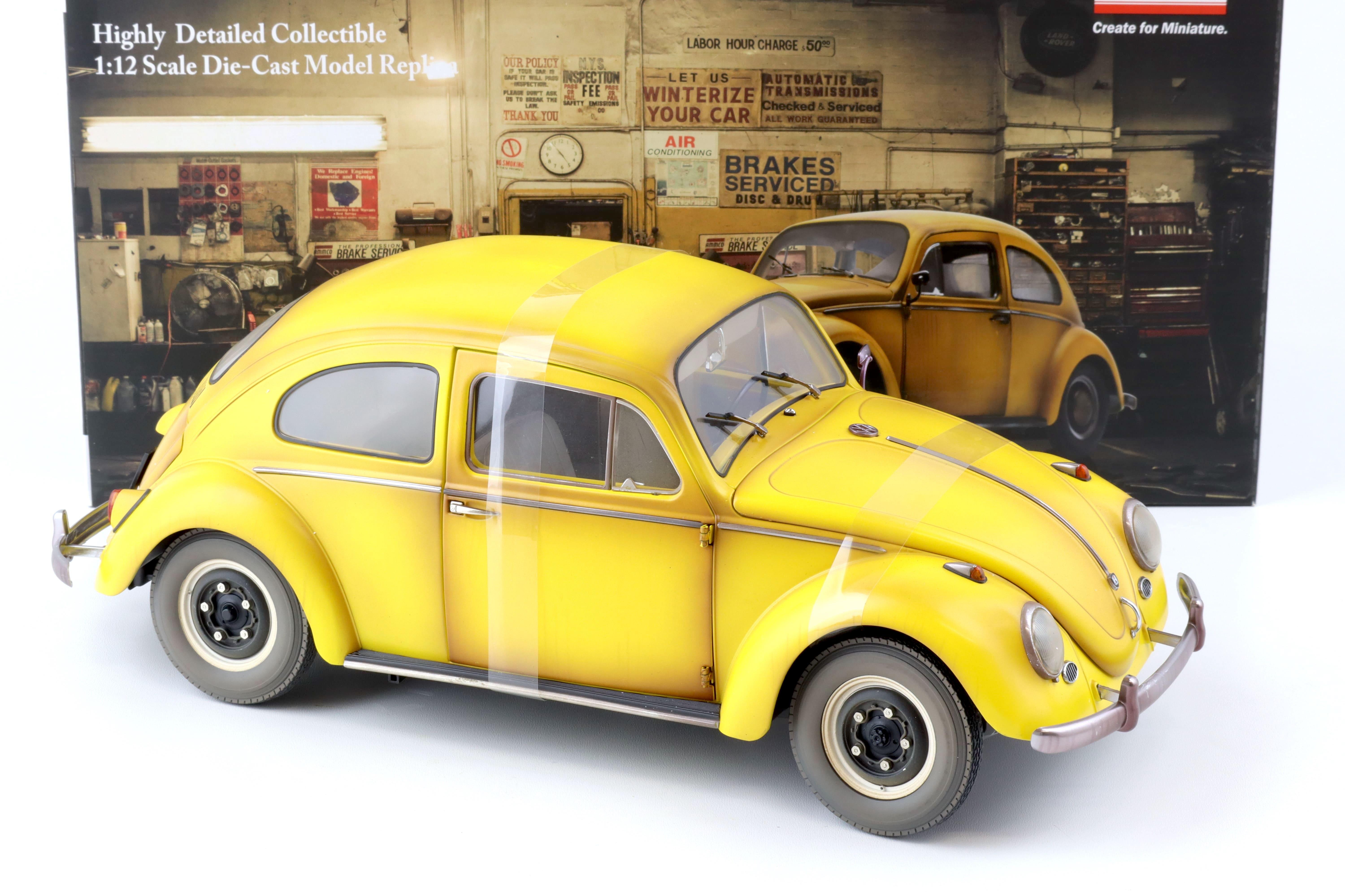 1:12 Sun Star 1961 VW Beetle Käfer Saloon yellow bee rusty and dusty Version 5219
