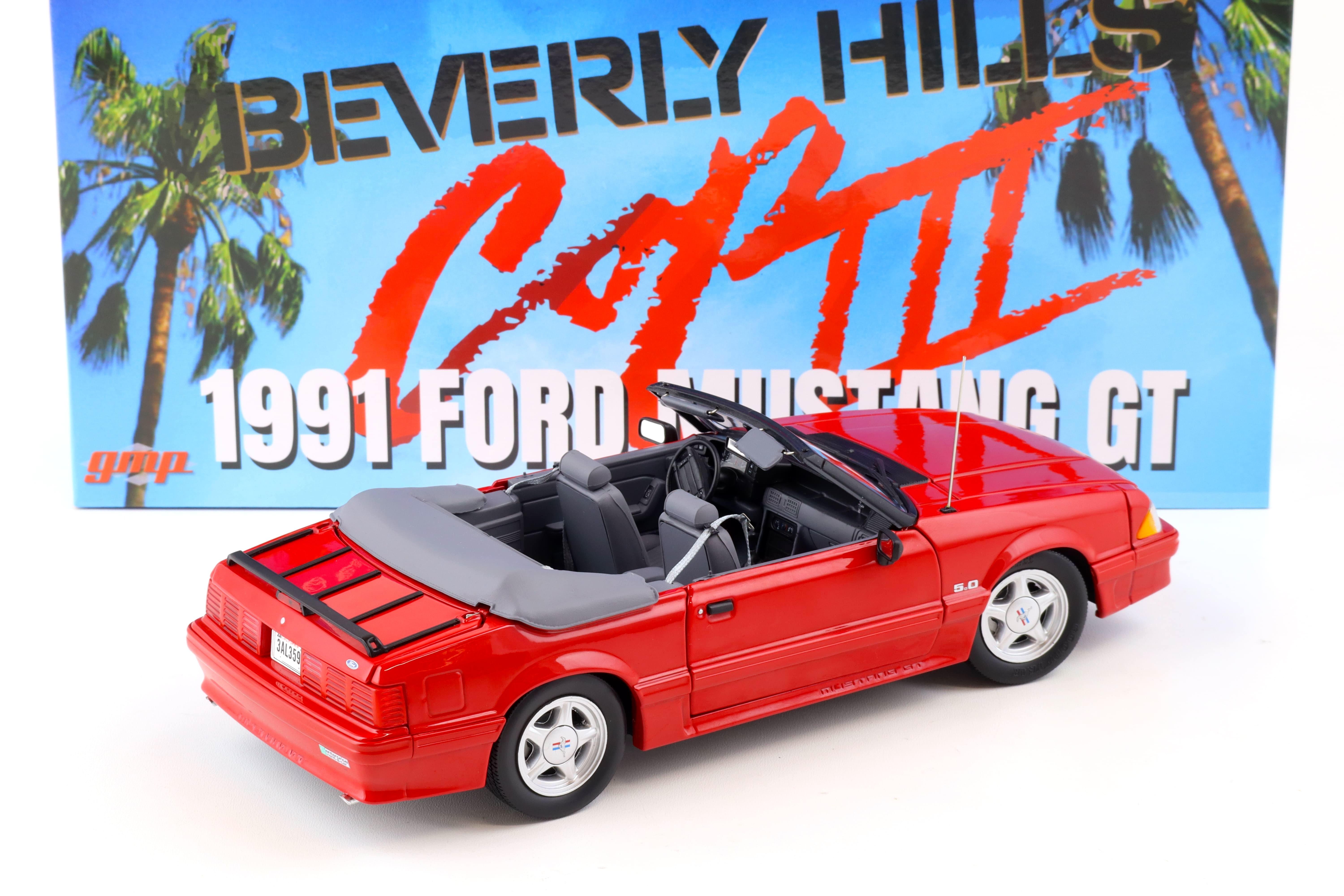 1:18 GMP 1991 Ford Mustang GT Convertible red Beverly Hills Cop III Axel Foley 18998