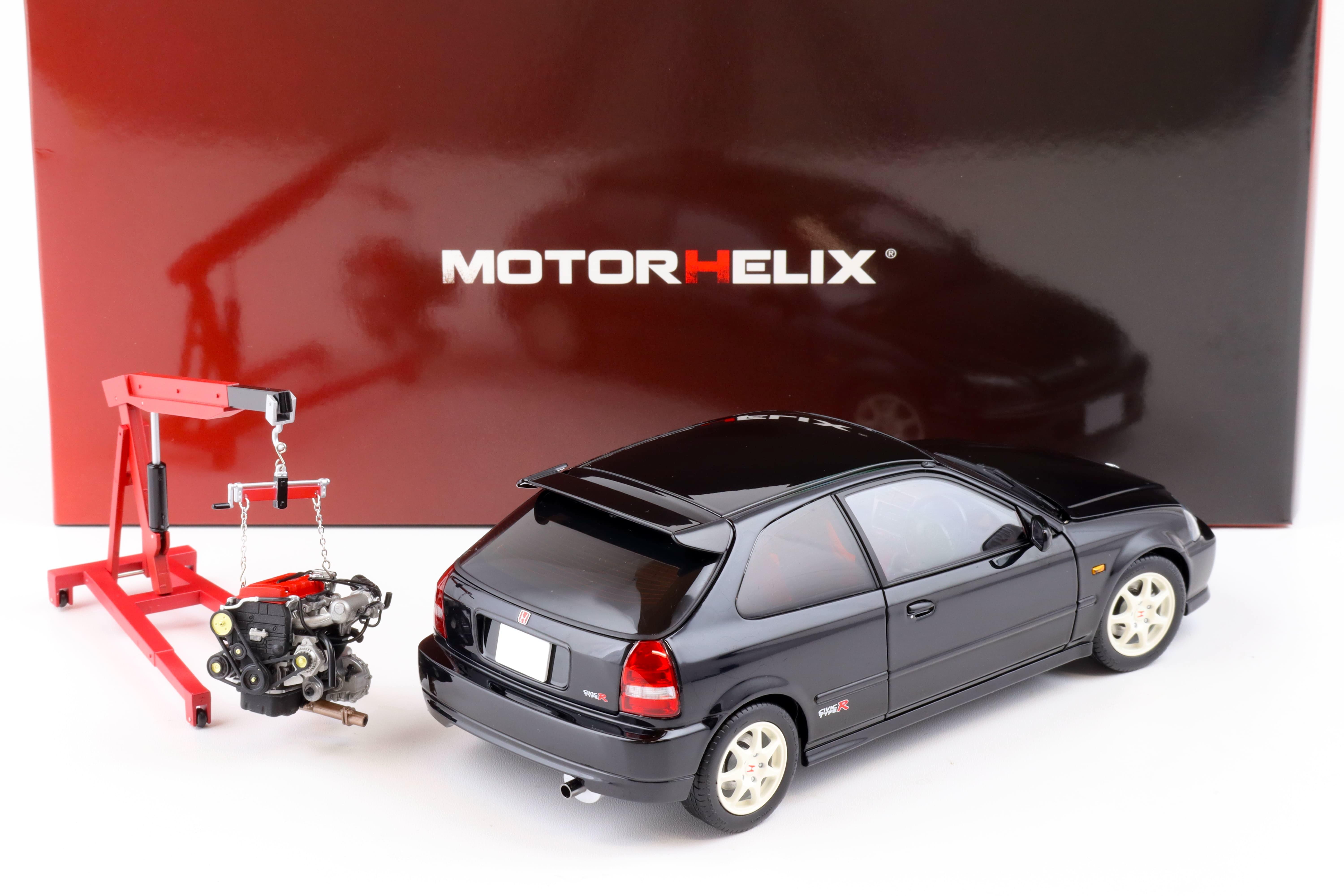 1:18 Motorhelix Honda Civic Type R (EK9) Starlight black pearl + engine Diecast