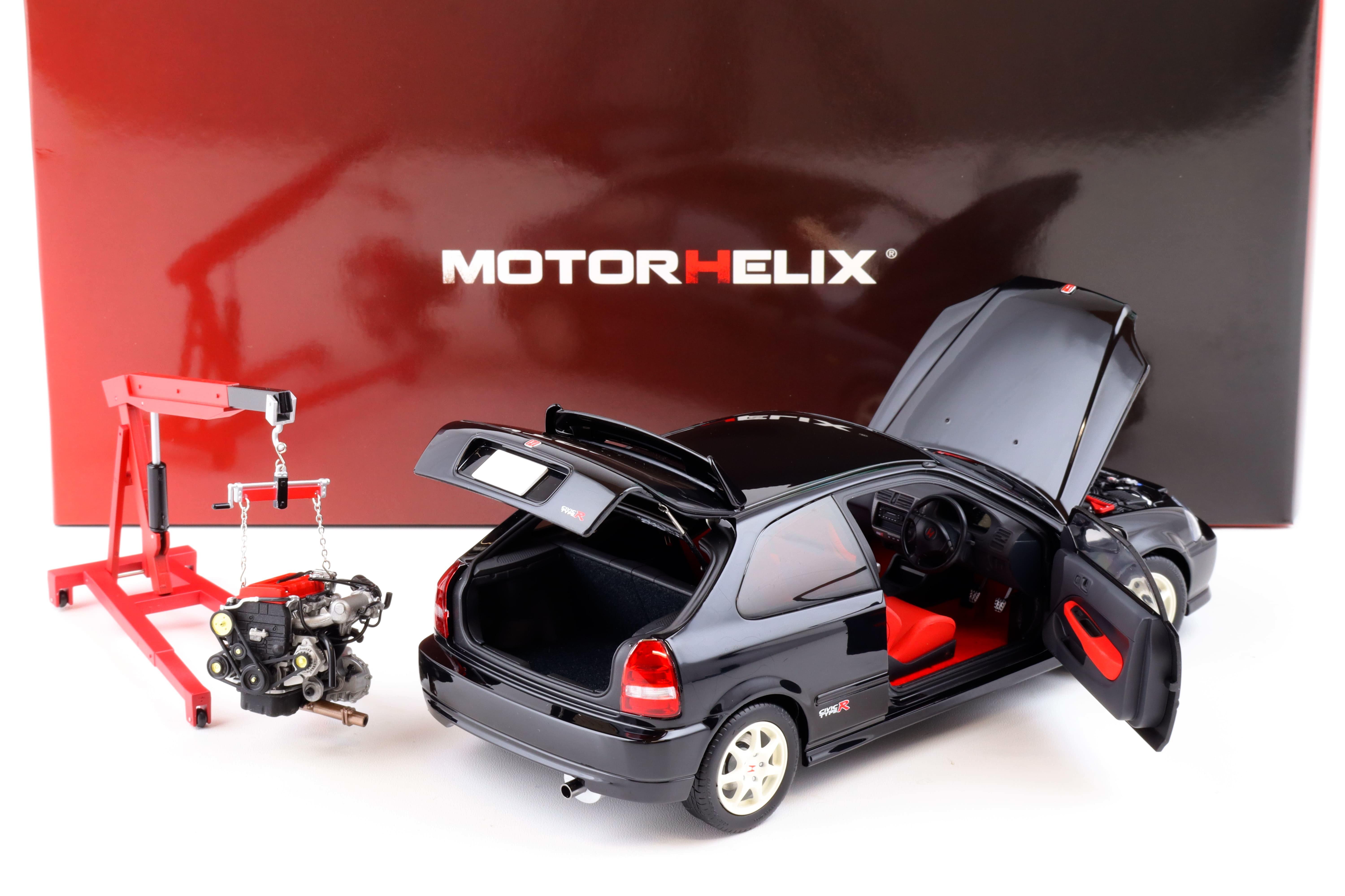 1:18 Motorhelix Honda Civic Type R (EK9) Starlight black pearl + engine Diecast