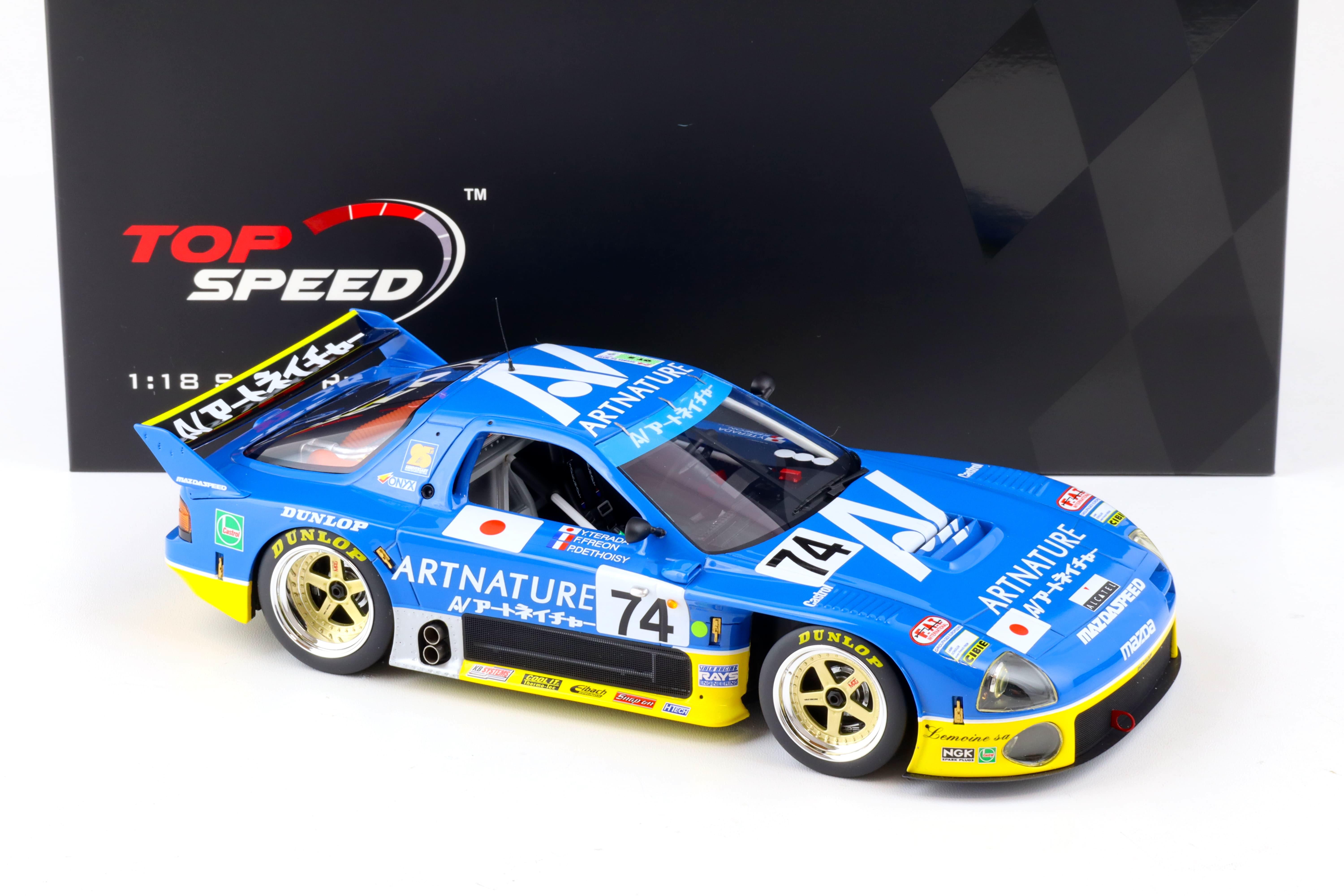 1:18 Top Speed Mazda RX-7 #74 Team Arnature 1994 Le Mans 24h blue/ yellow TS0360