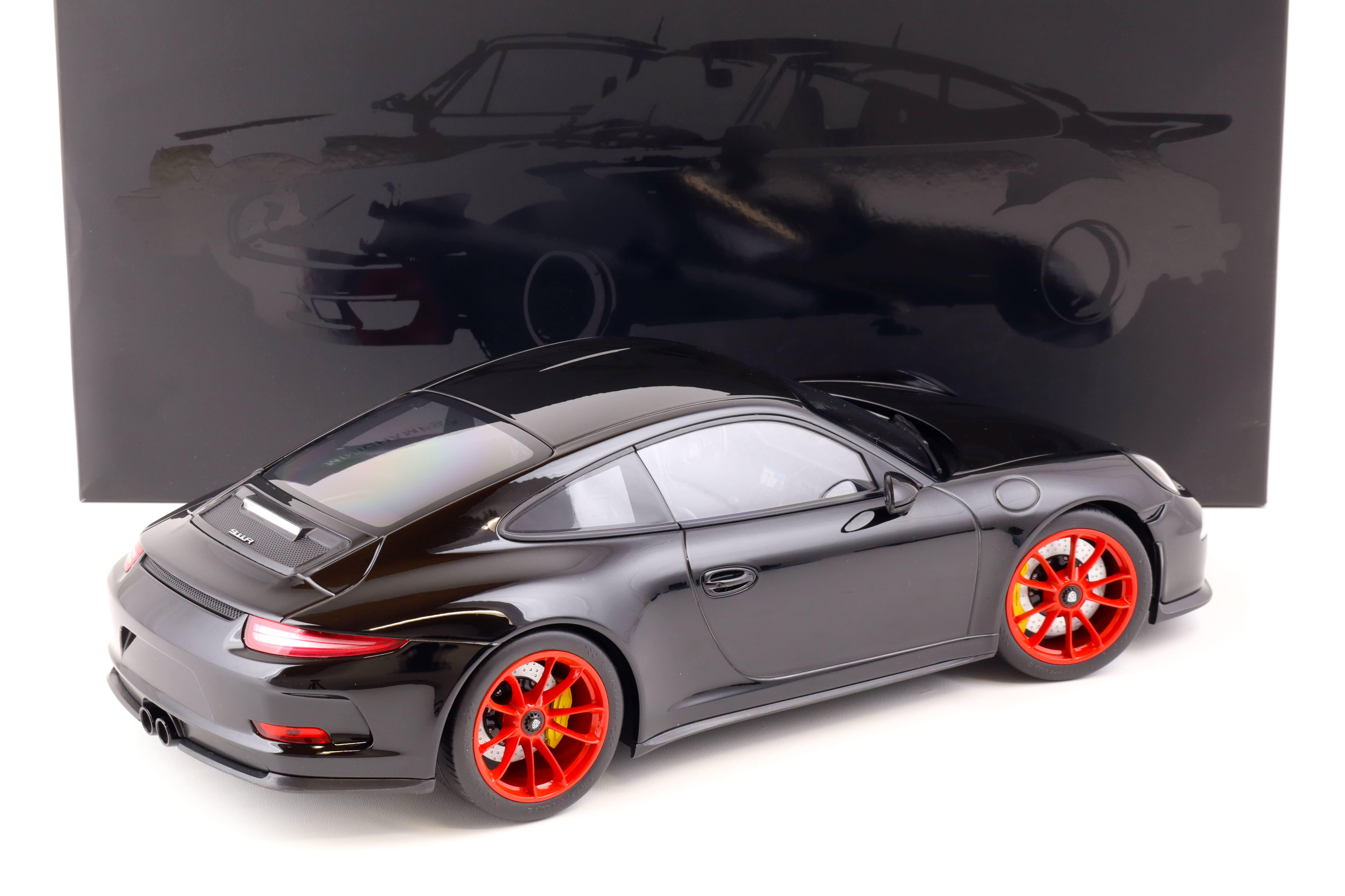 1:12 Minichamps Porsche 911 (991) R Coupe black/ red wheels 2016