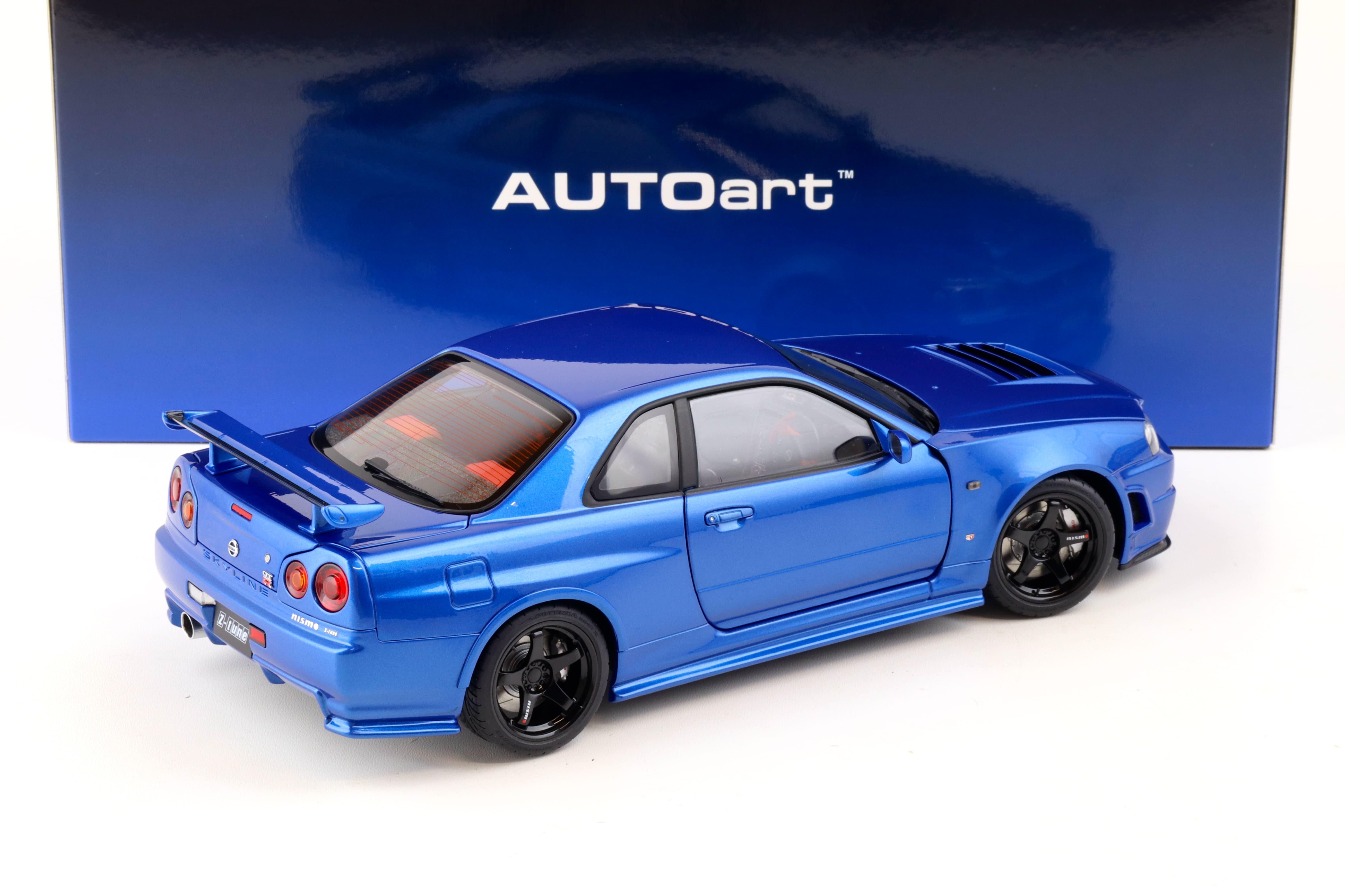 1:18 AUTOart Nissan Skyline GT-R (R34) Z-Tune 2005 Bayside blue 77462