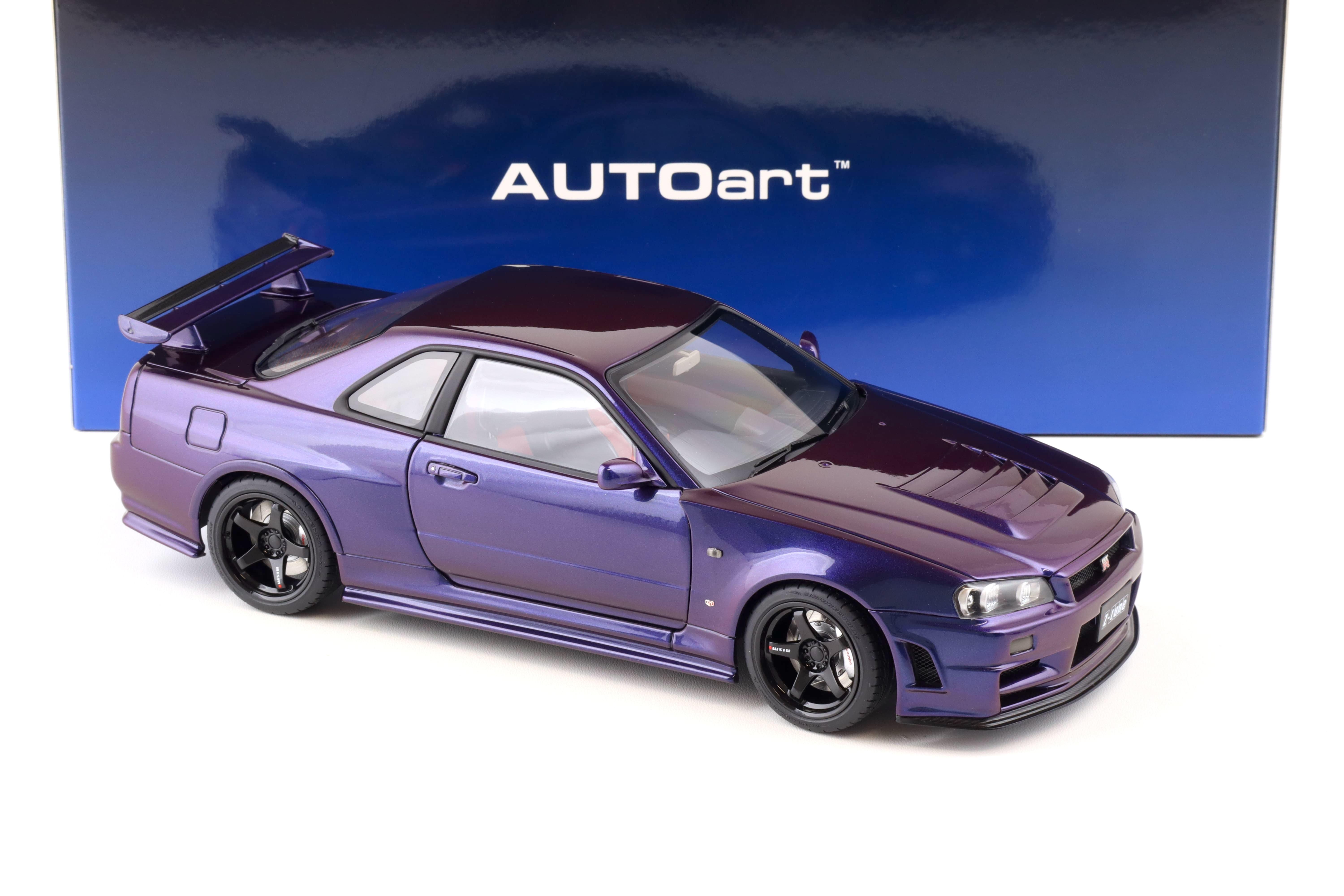 1:18 AUTOart Nissan Skyline GT-R (R34) Z-Tune 2005 Midnight purple III 77464