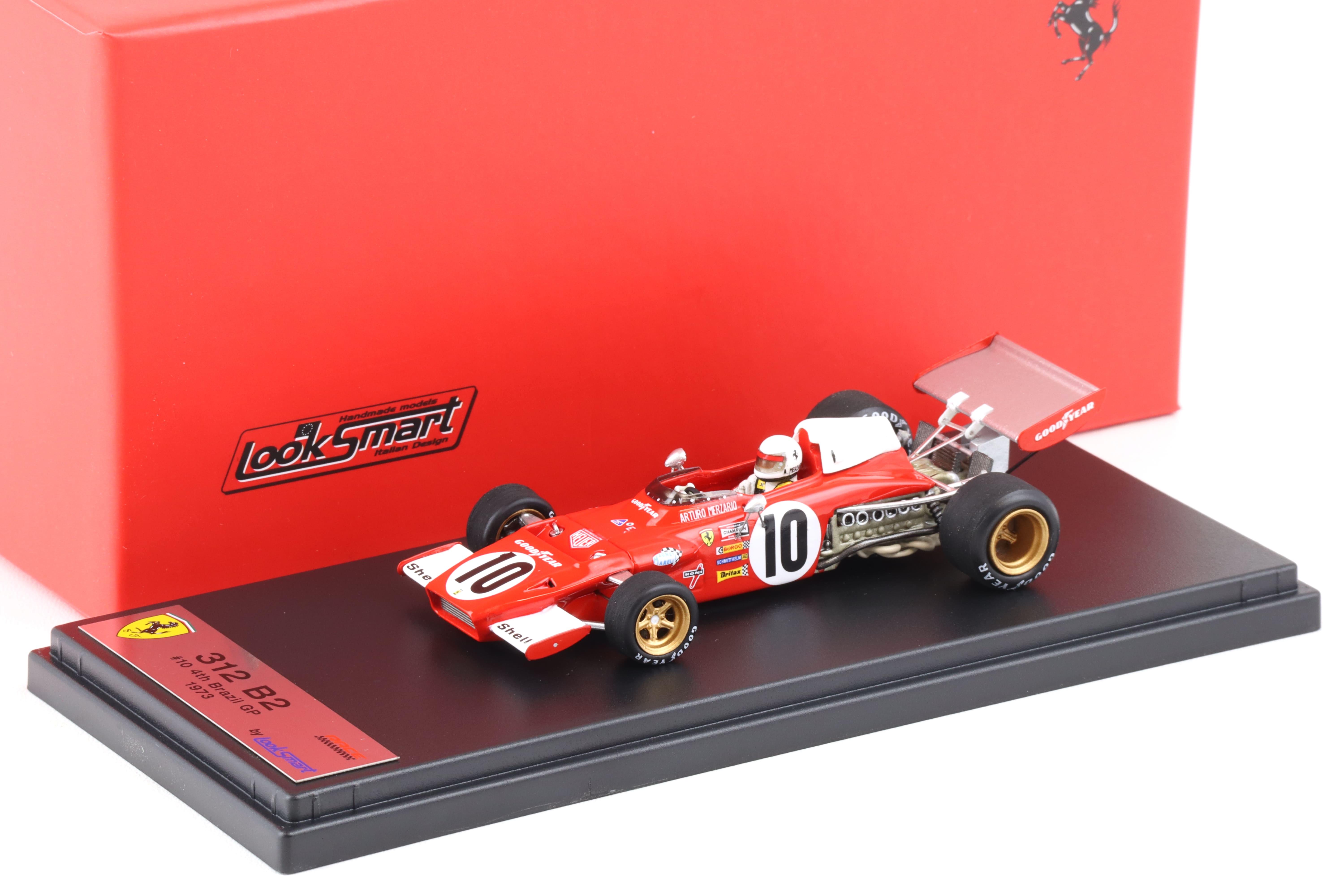 1:43 LookSmart Ferrari 312 B2 #10 - 4th Brazil GP 1973 Arturo Merzario LSRC031