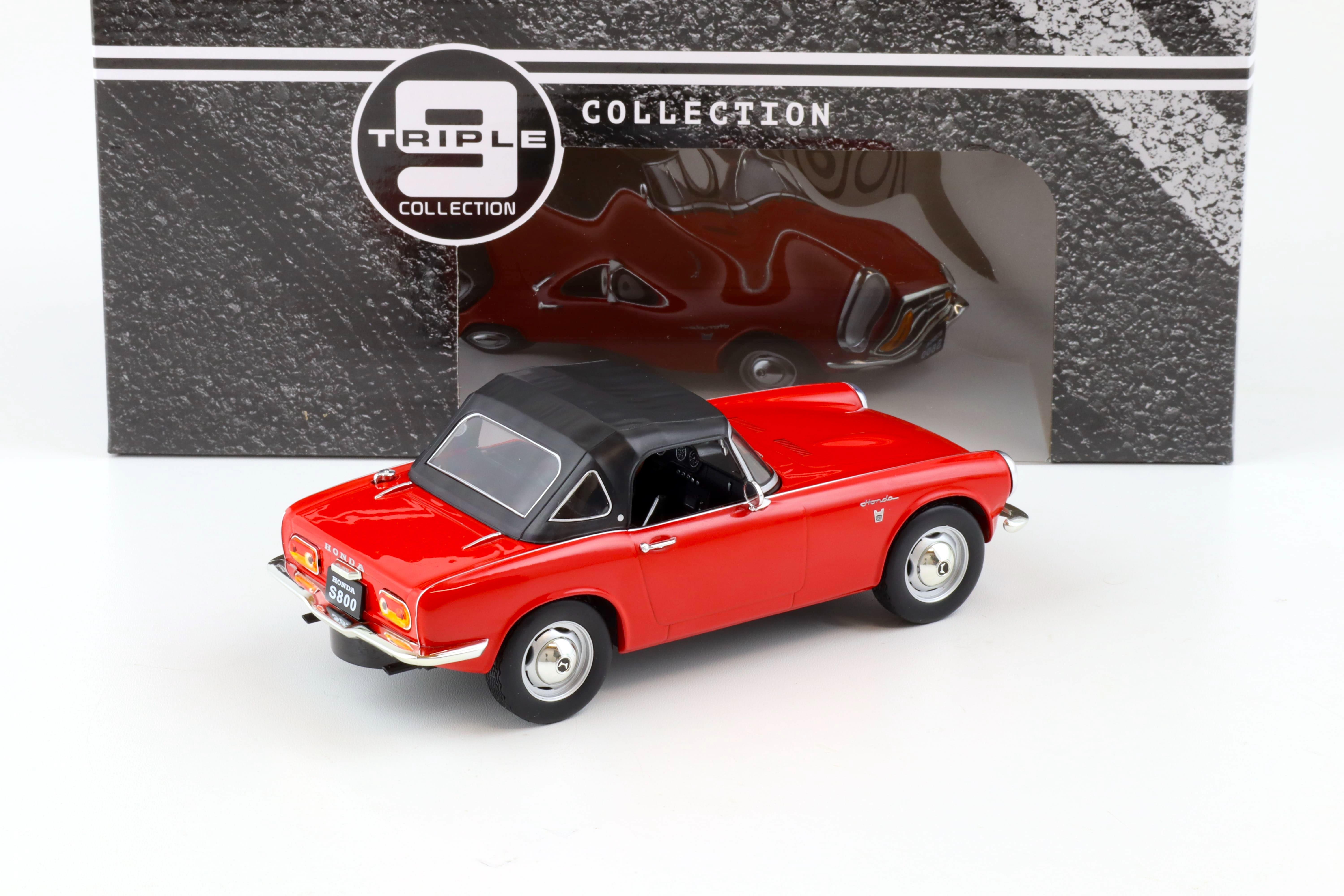 1:18 Triple9 Honda S800 with removable Soft-Top red 1966