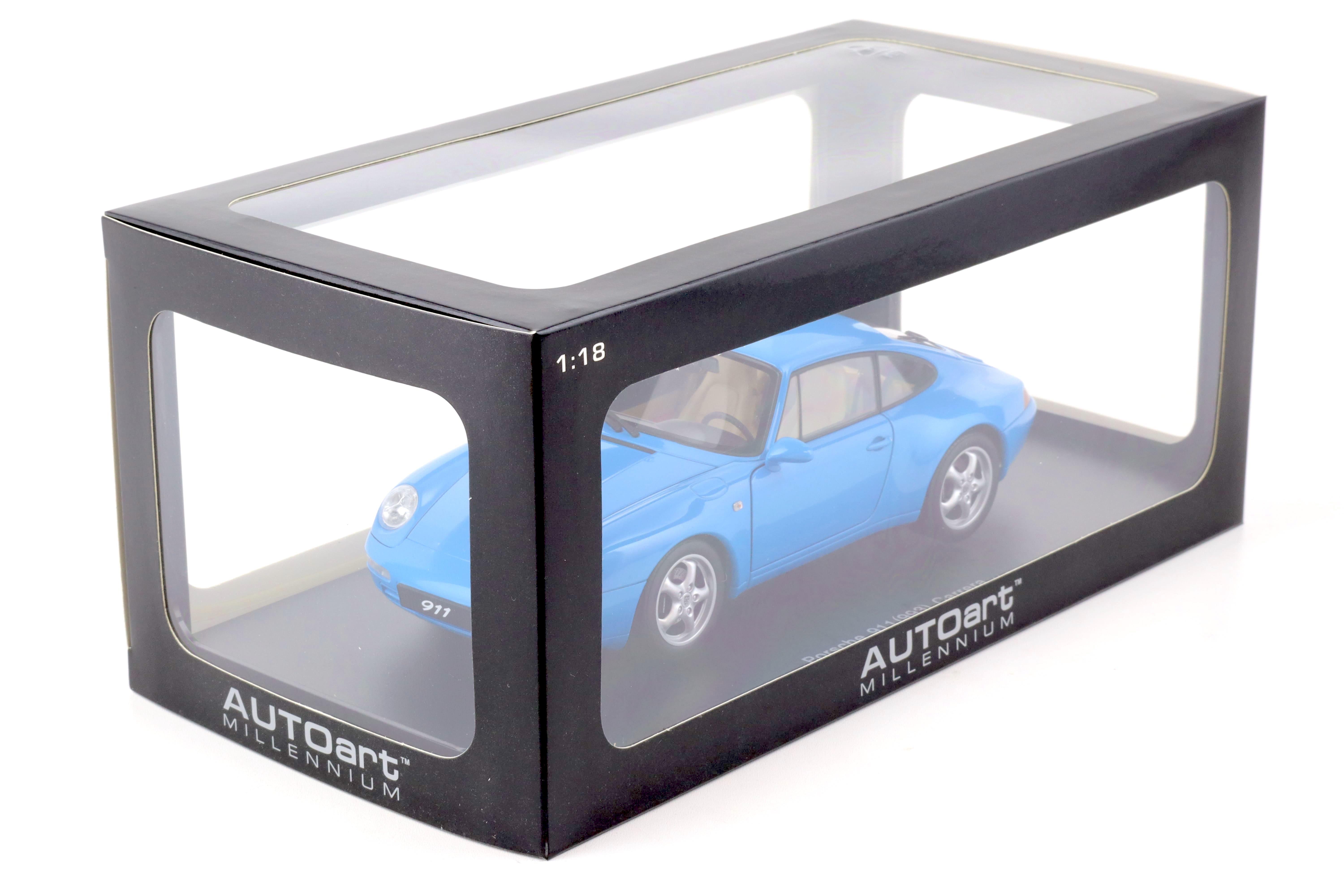 1:18 AUTOart Porsche 911 (993) Carrera Coupe 1995 Riviera blue 