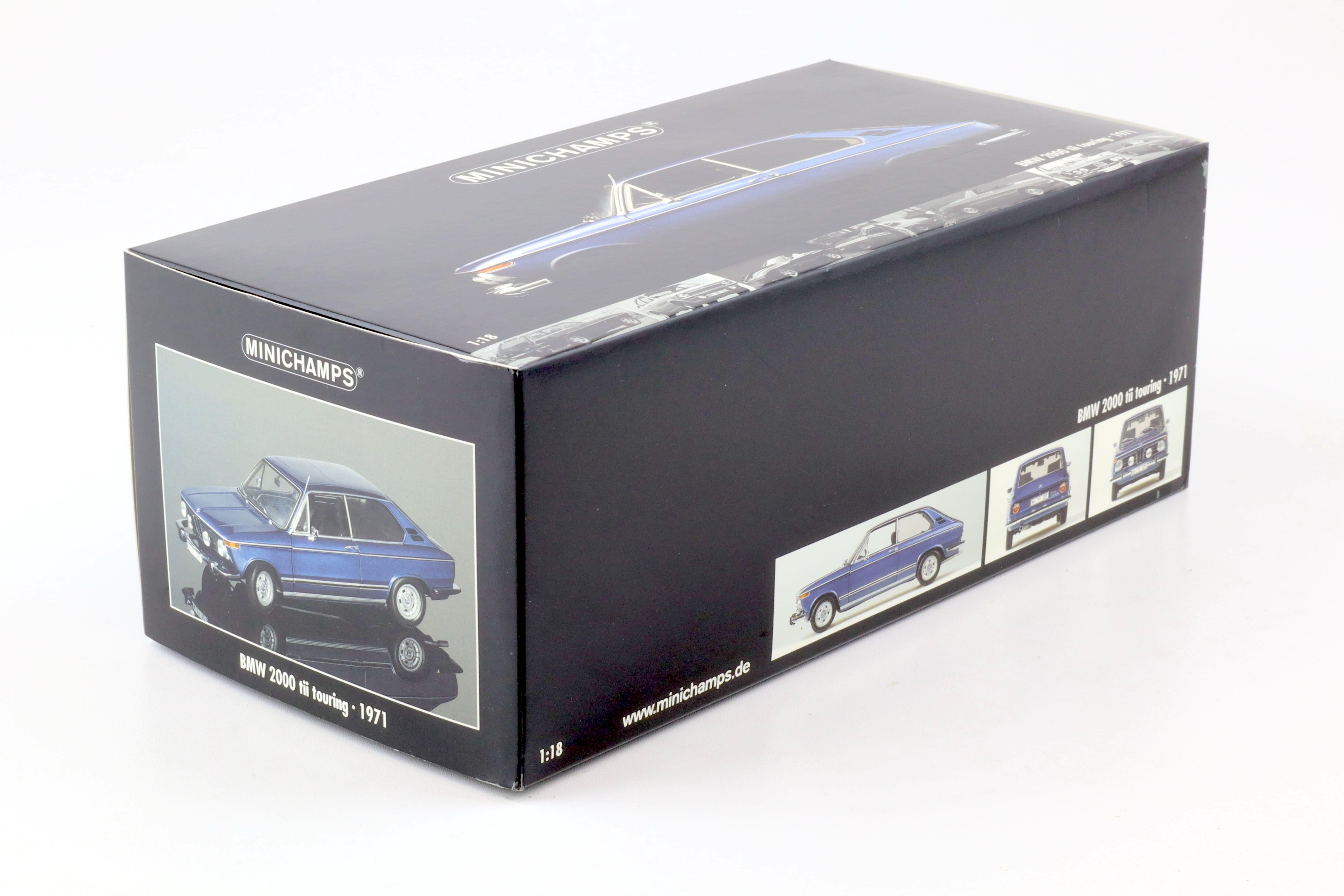 1:18 Minichamps BMW 2000 tii Touring 1971 blue metallic