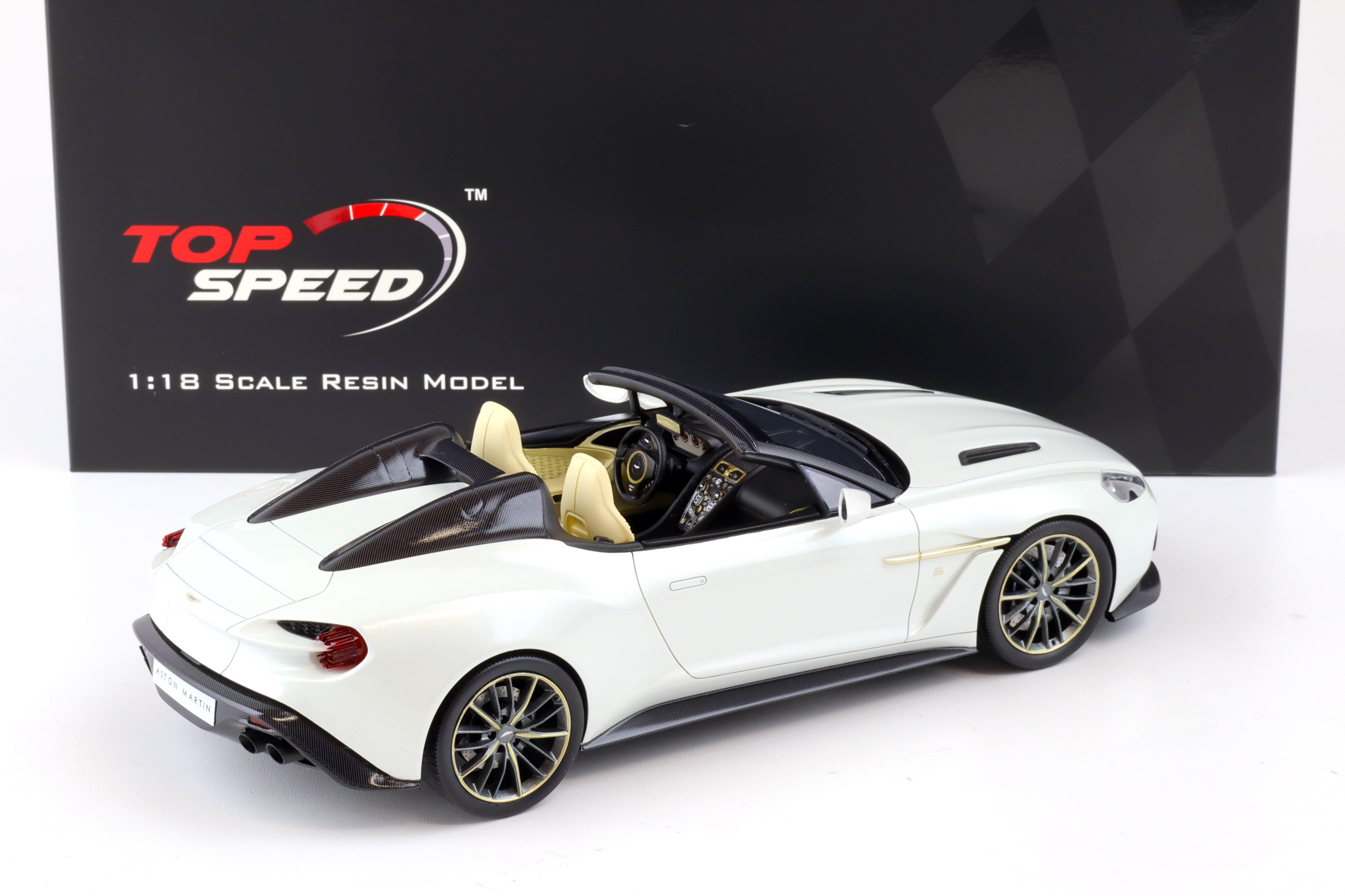 1:18 Top Speed Aston Martin Vanquish Zagato Speedster escaping white TS0229