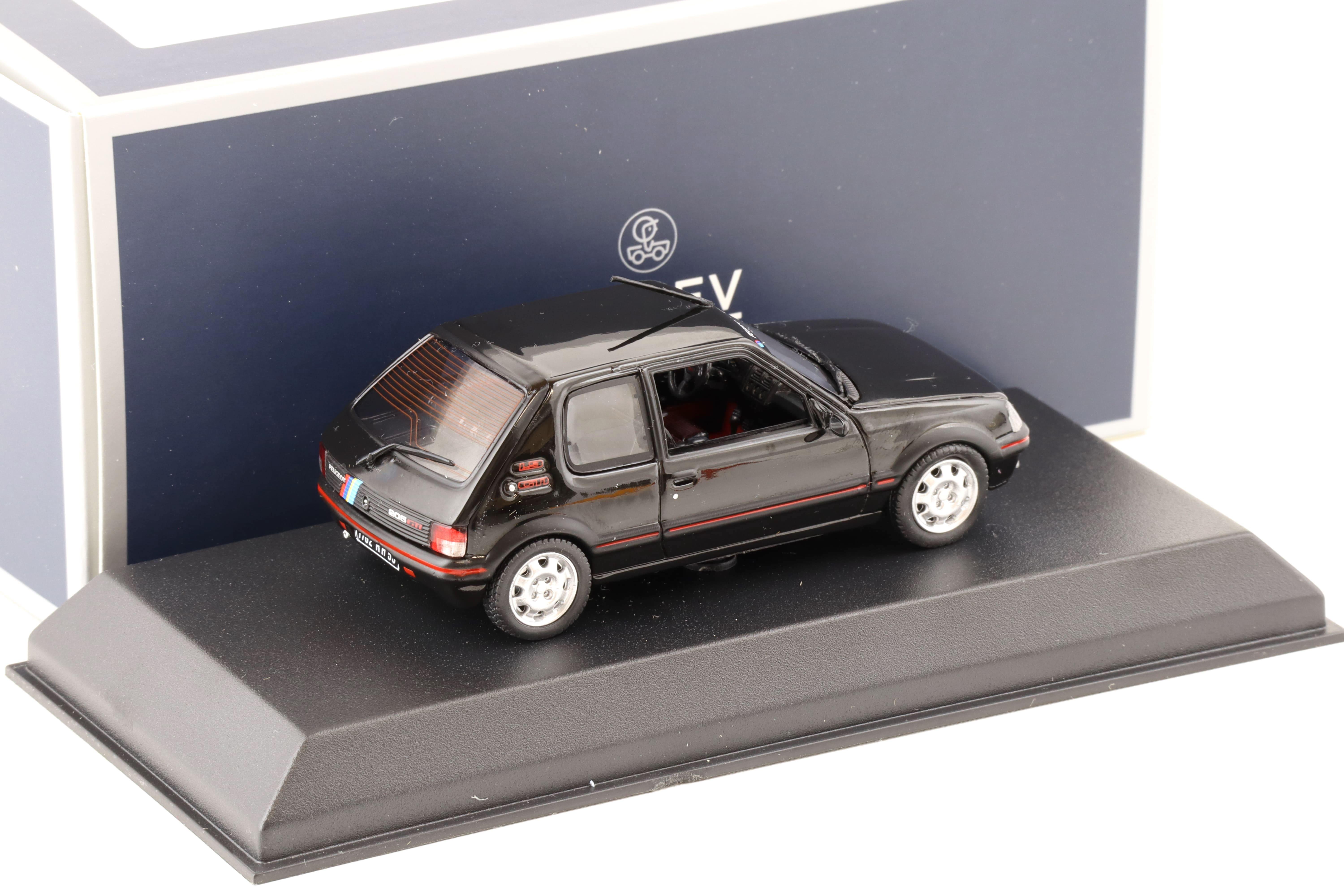 1:43 Norev 1992 Peugeot 205 GTi 1.9 black with PTS deco