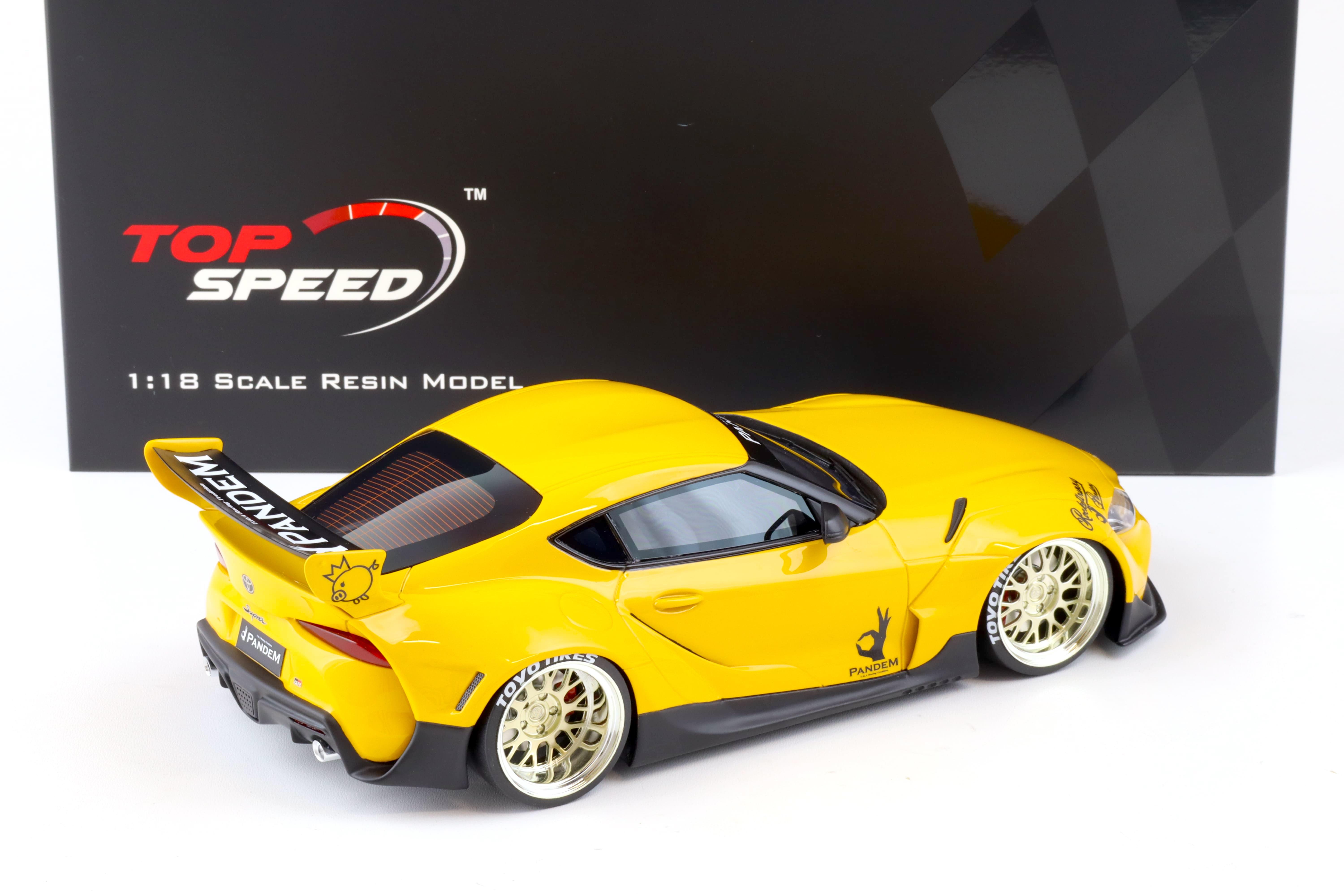 1:18 Top Speed Pandem Toyota GR Supra V1.0 yellow TS0357