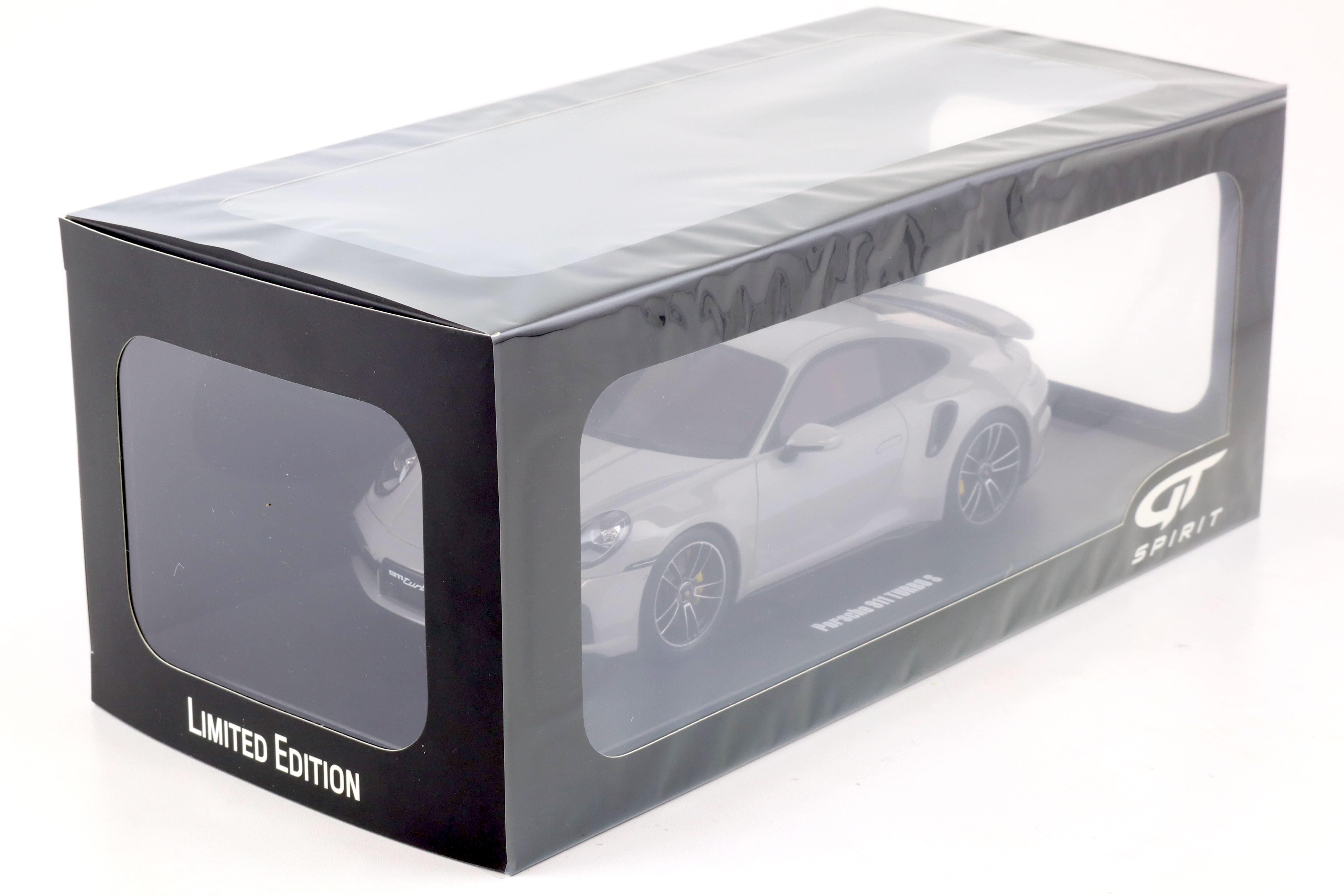 1:18 GT Spirit GT431 Porsche 911 (992) Turbo S Coupe Chalk grey/ red interior 2020