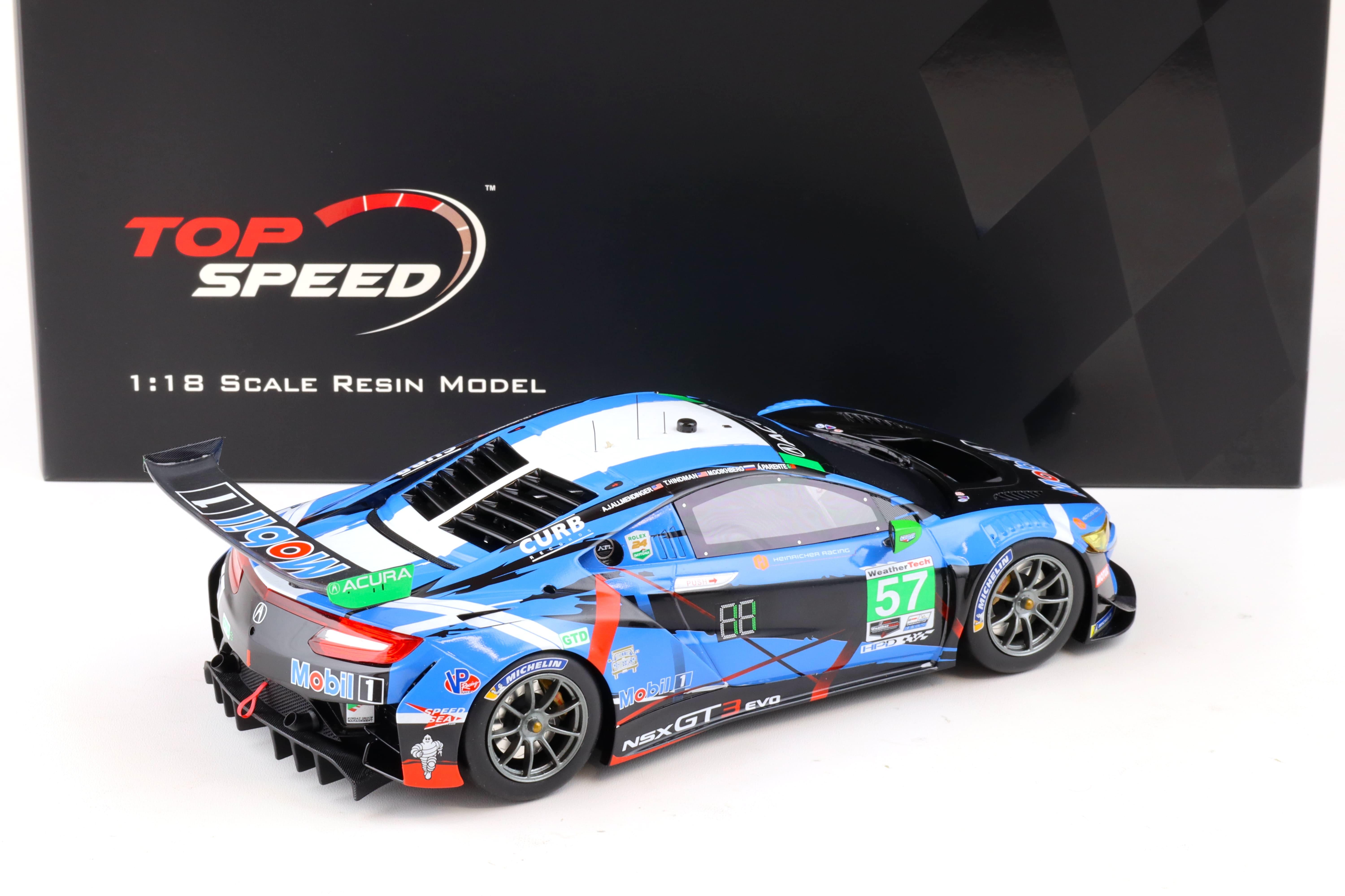 1:18 Top Speed Acura NSX GT3 EVO #57 IMSA 24h Daytona 2020 Heinricher Racing TS0311