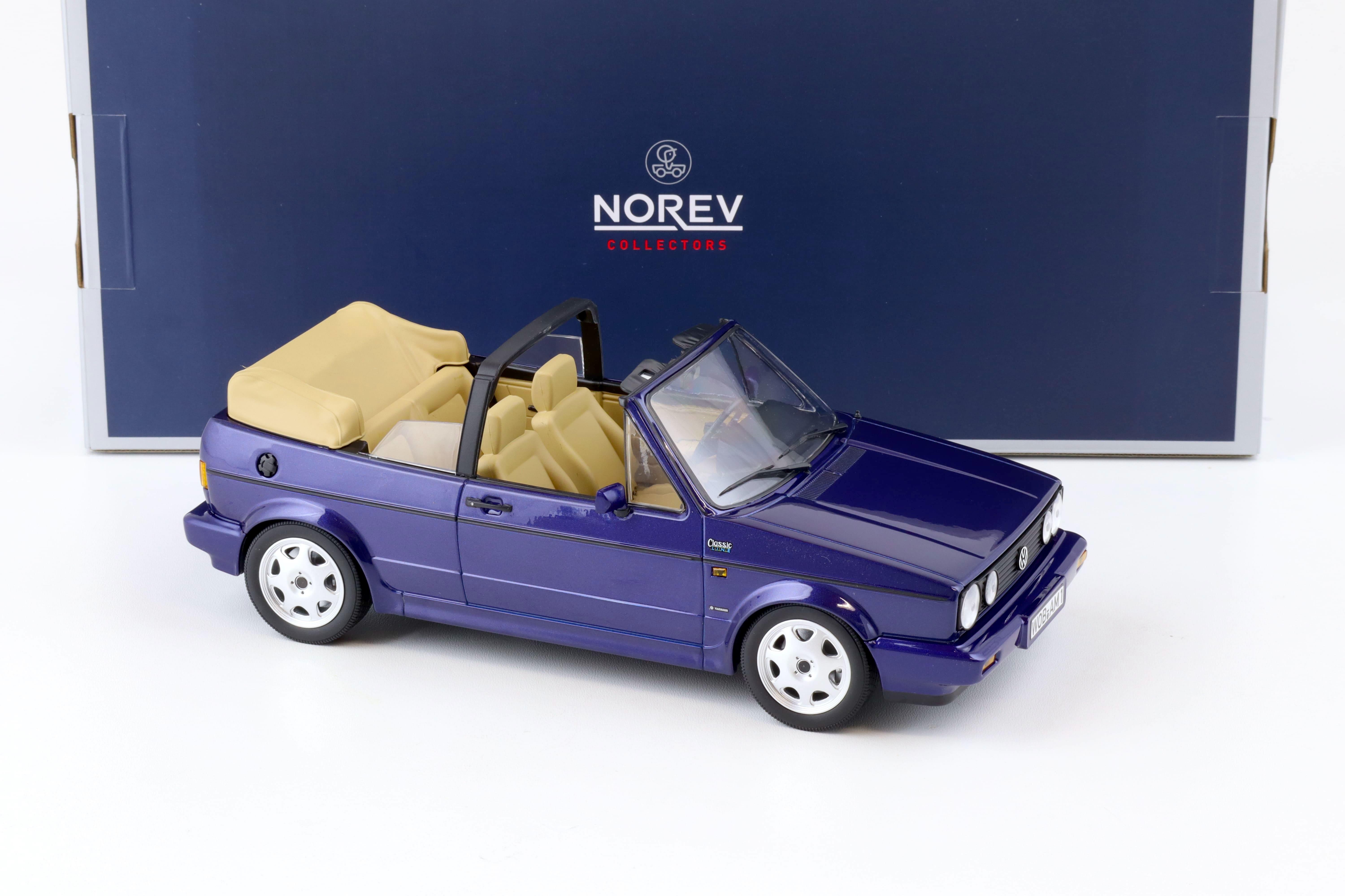 1:18 Norev VW Golf 1 Cabriolet 1992 Classic Line blue metallic