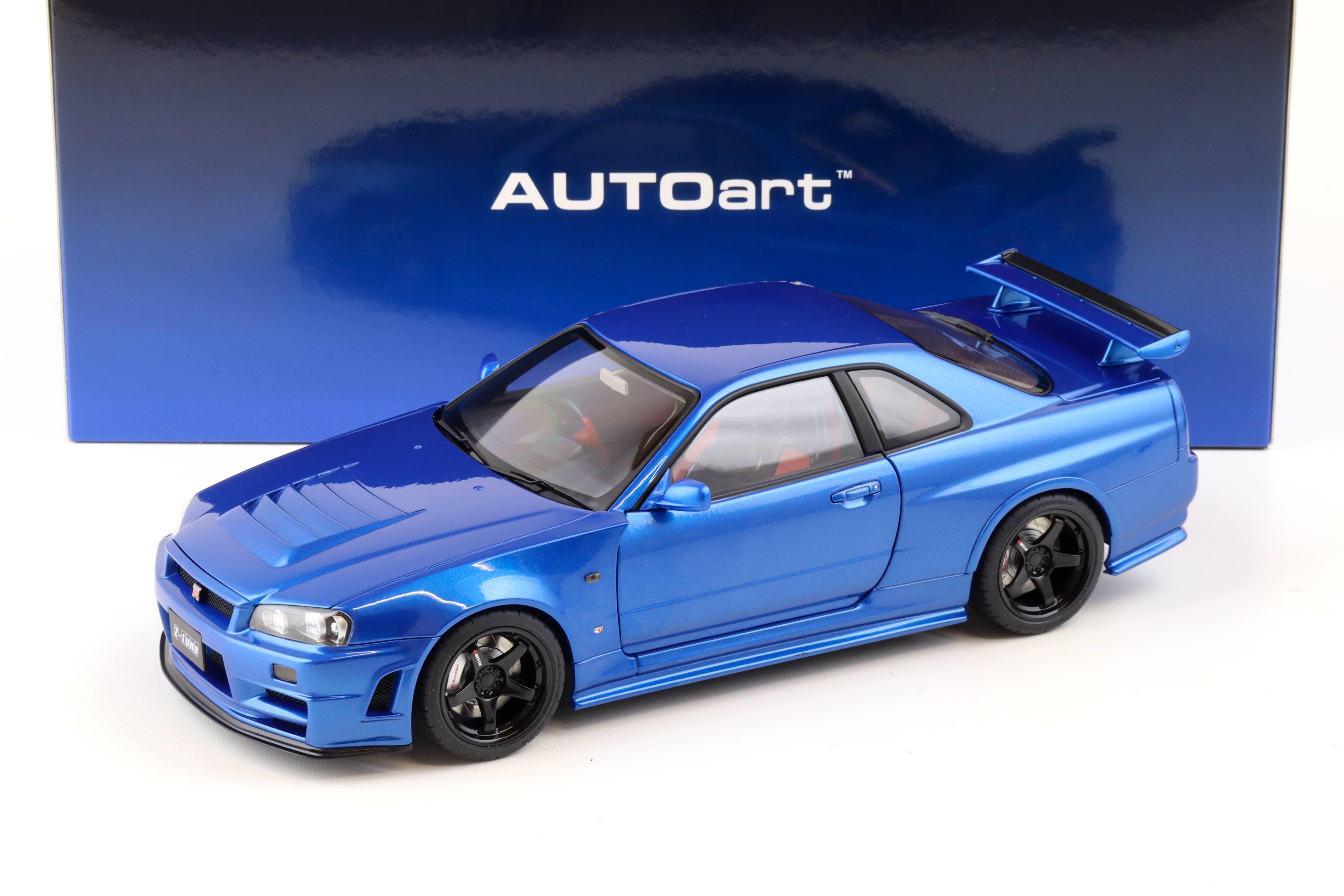1:18 AUTOart Nissan Skyline GT-R (R34) Z-Tune 2005 Bayside blue 77462