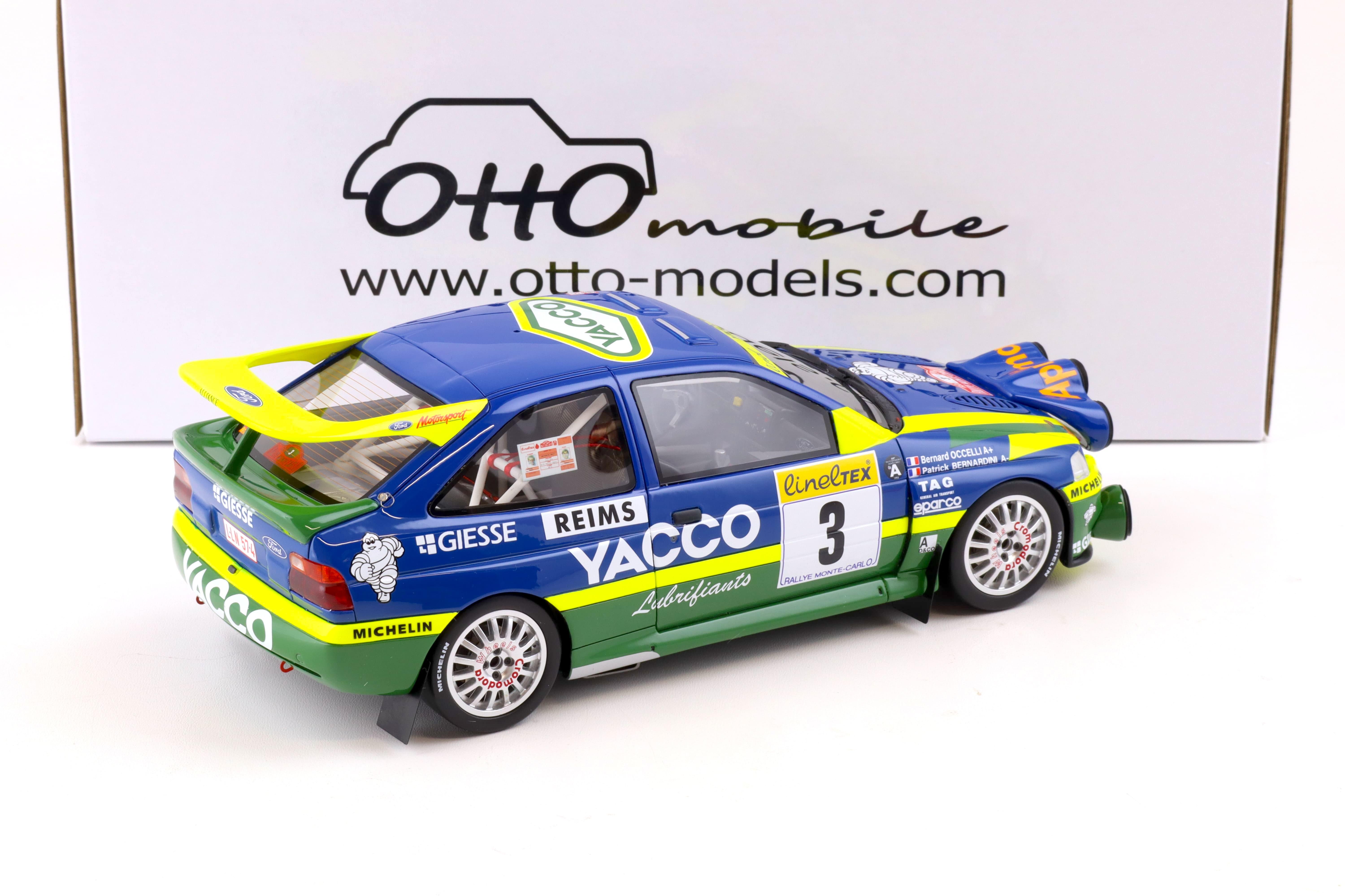 1:18 OTTO mobile OT1028 Ford Escort RS Cosworth Rallye Monte Carlo #3 Bernardini 1996