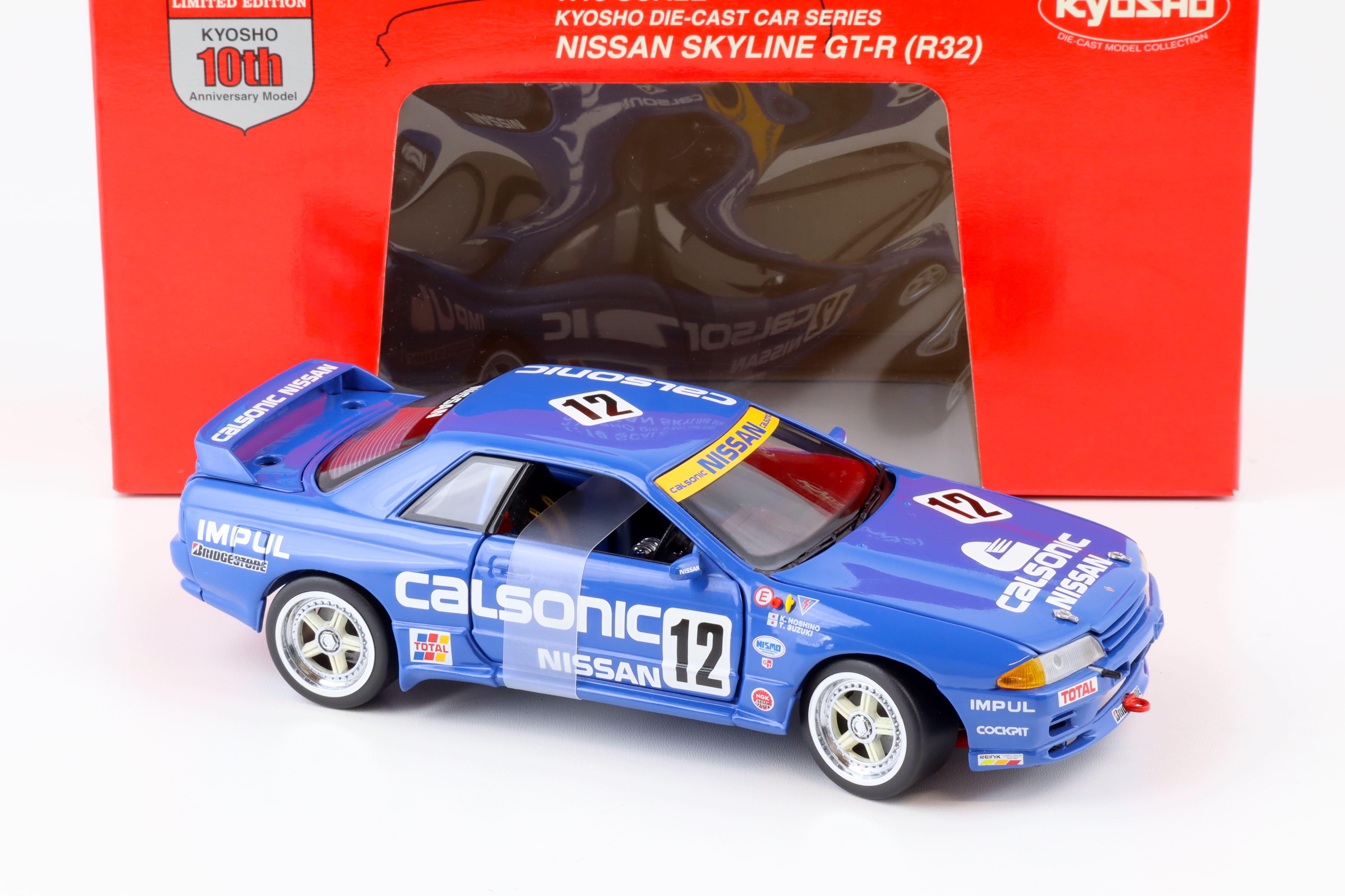 1:18 Kyosho Nissan Skyline GT-R (R32) #12 Calsonic 1990 blue 08332A