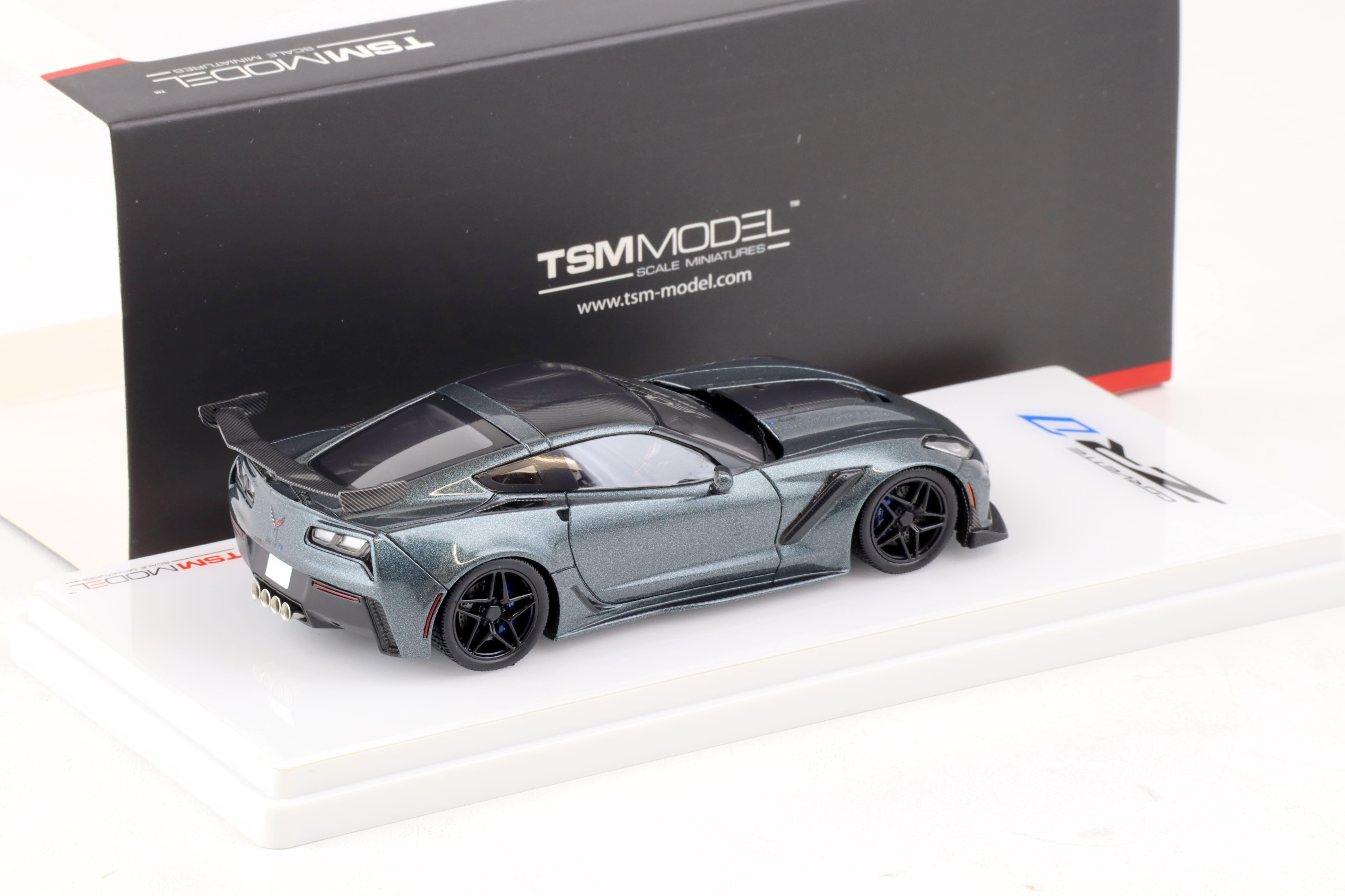 1:43 TSM Model Chevrolet Corvette C7 ZR1 Coupe dark shadow grey TSM430366