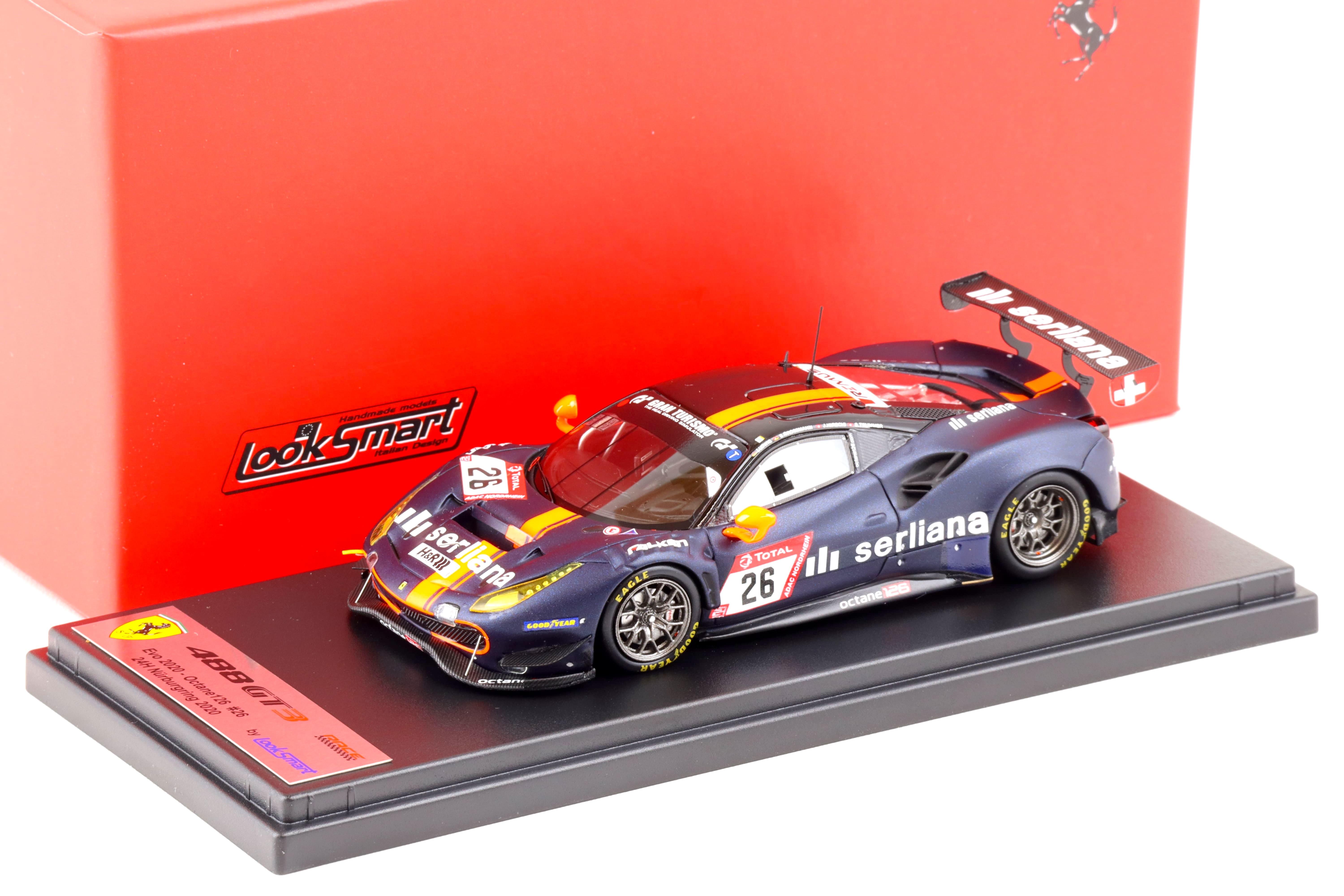 1:43 LookSmart Ferrari 488 GT3 Evo #26 Octane126 - 24h Nürburgring 2020 LSRC082