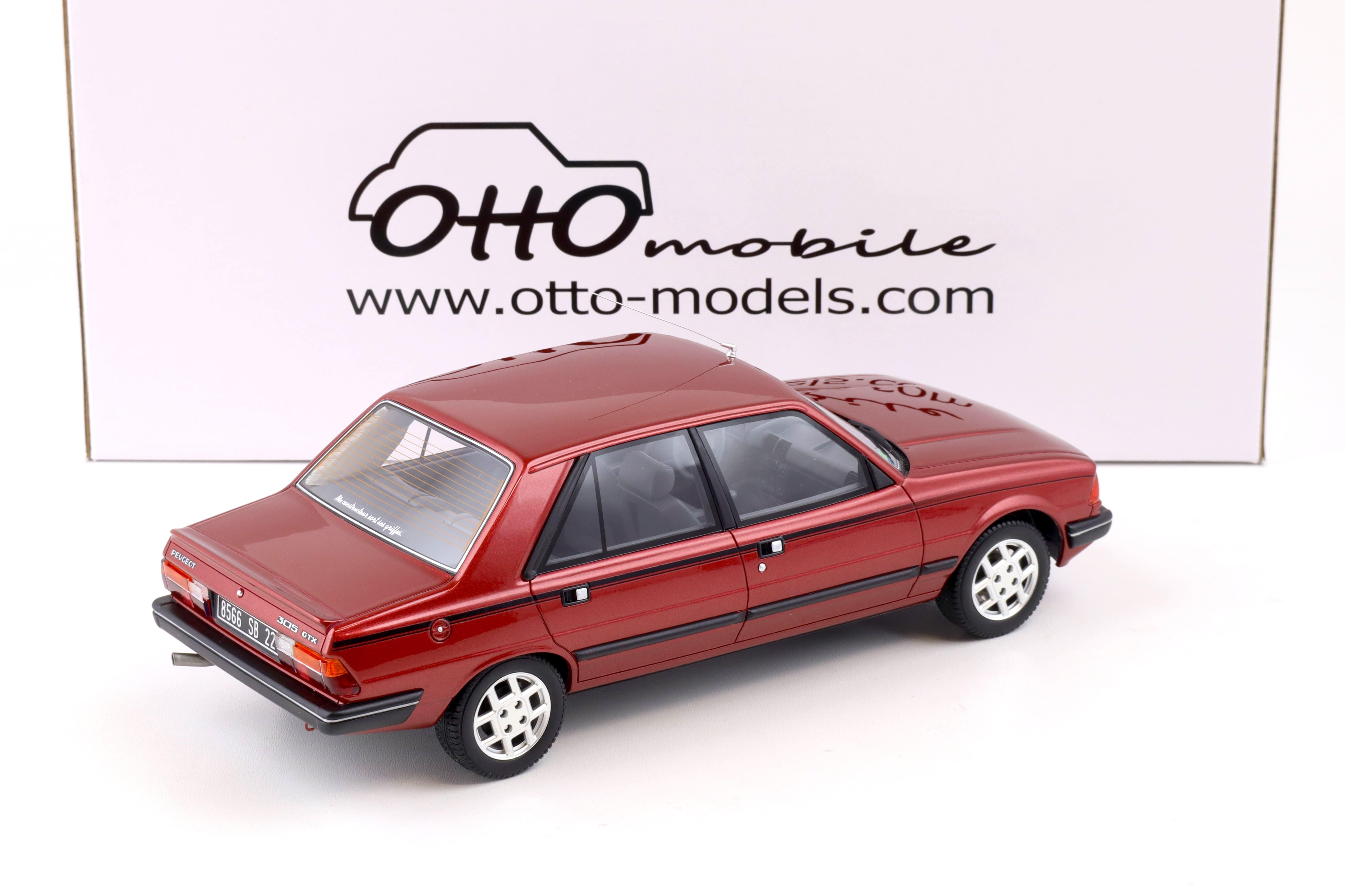 1:18 OTTO mobile OT1032 Peugeot 305 GTX Limousine red 1985