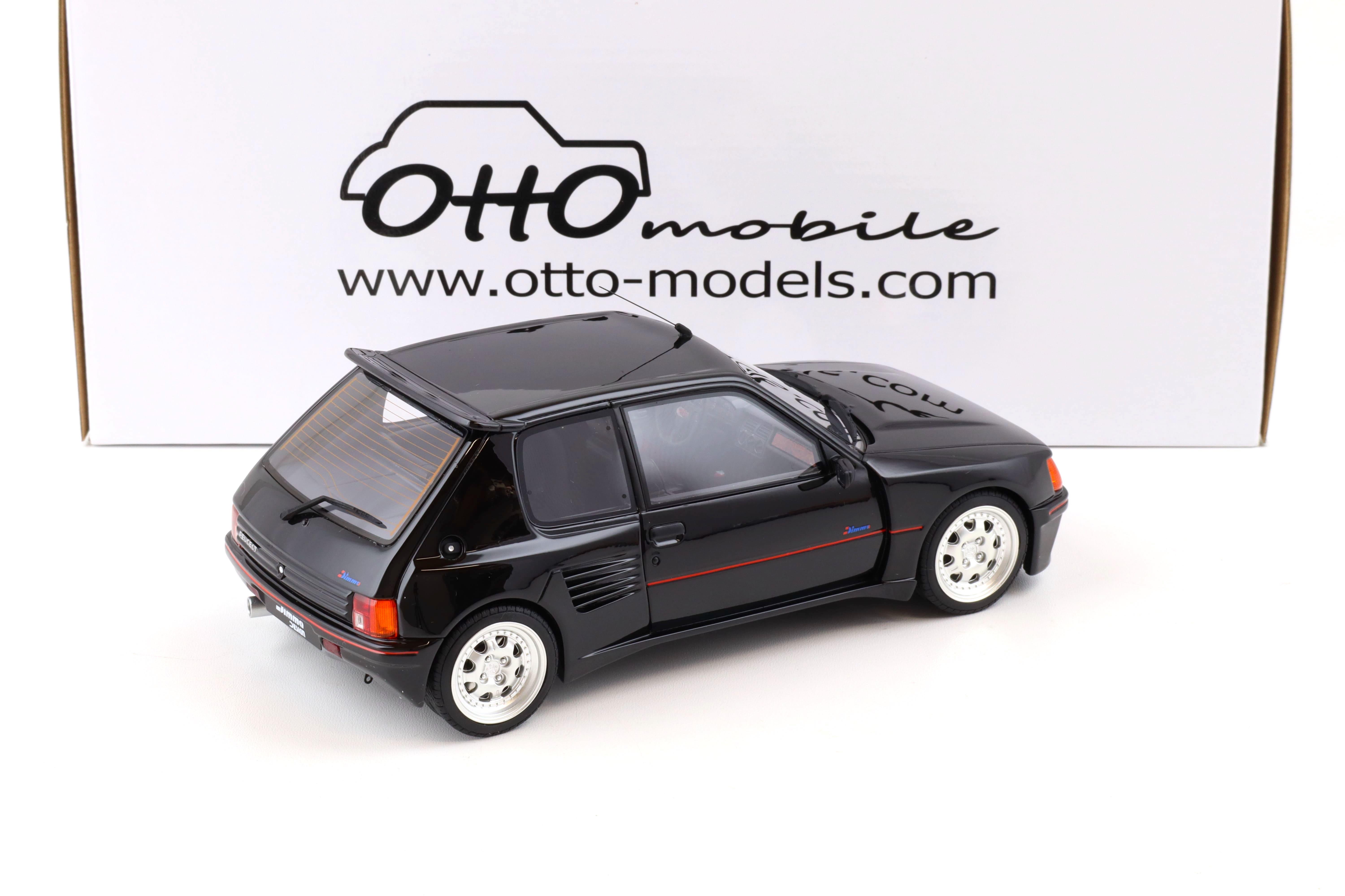 1:18 OTTO mobile OT817 Peugeot 205 Dimma Edition 1 black/ silver wheels