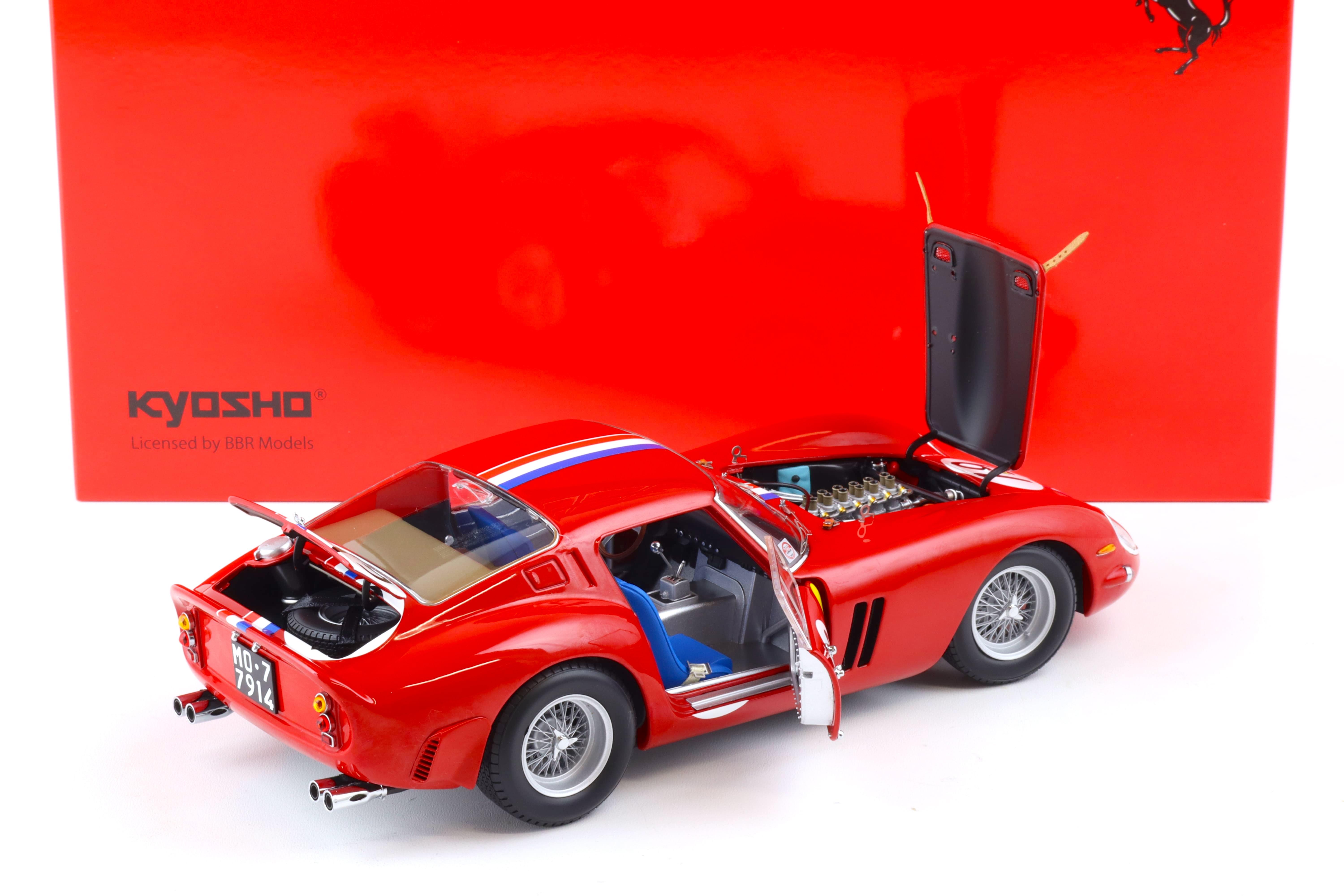 1:18 Kyosho Ferrari 250 GTO 1962 Le Mans #19 Noblet/Guichet red 08438A