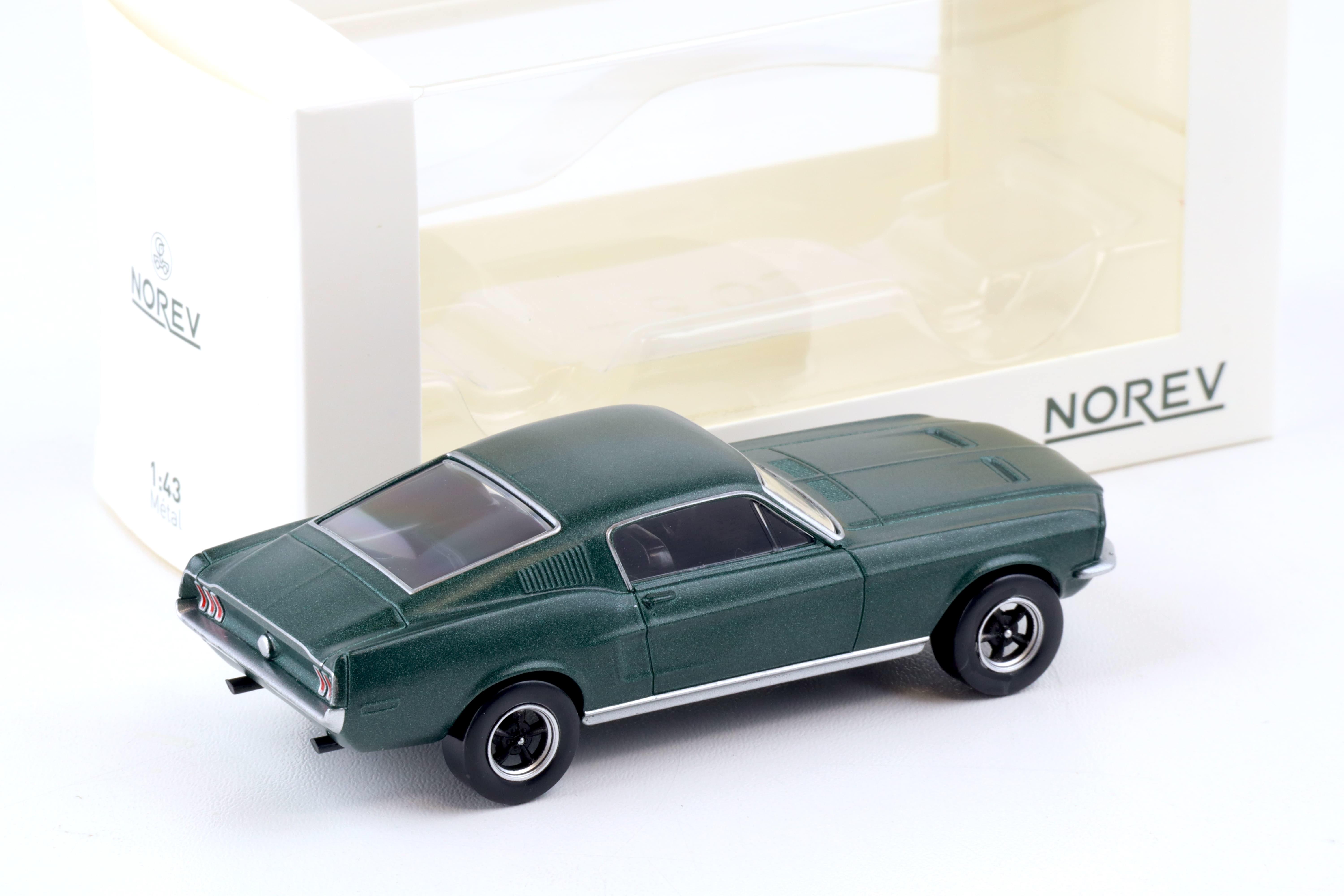 1:43 Norev Jet Car Ford Mustang Fastback 1968 Satin green metallic
