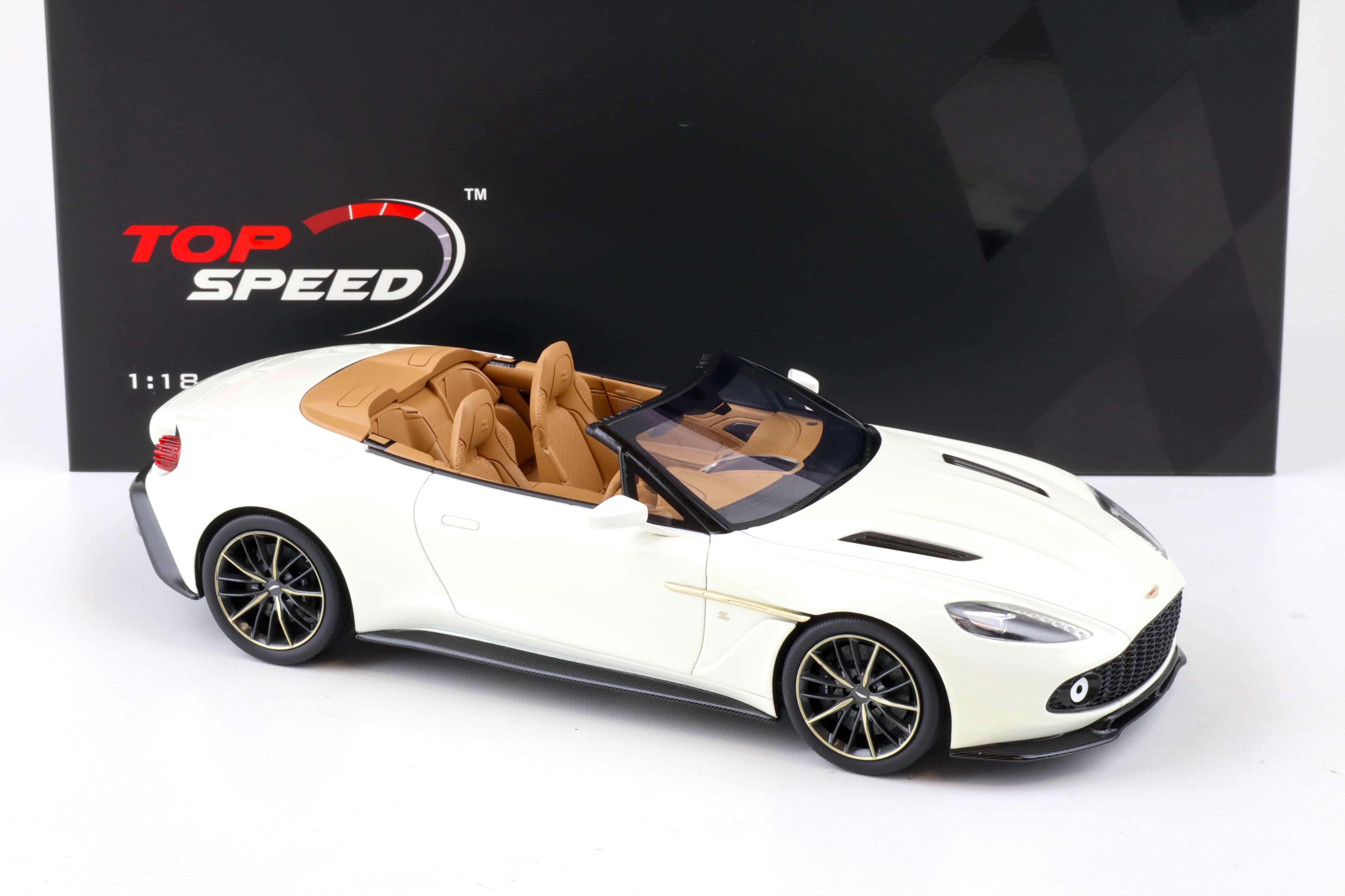 1:18 Top Speed Aston Martin Vanquish Zagato Volante escaping white TS0214