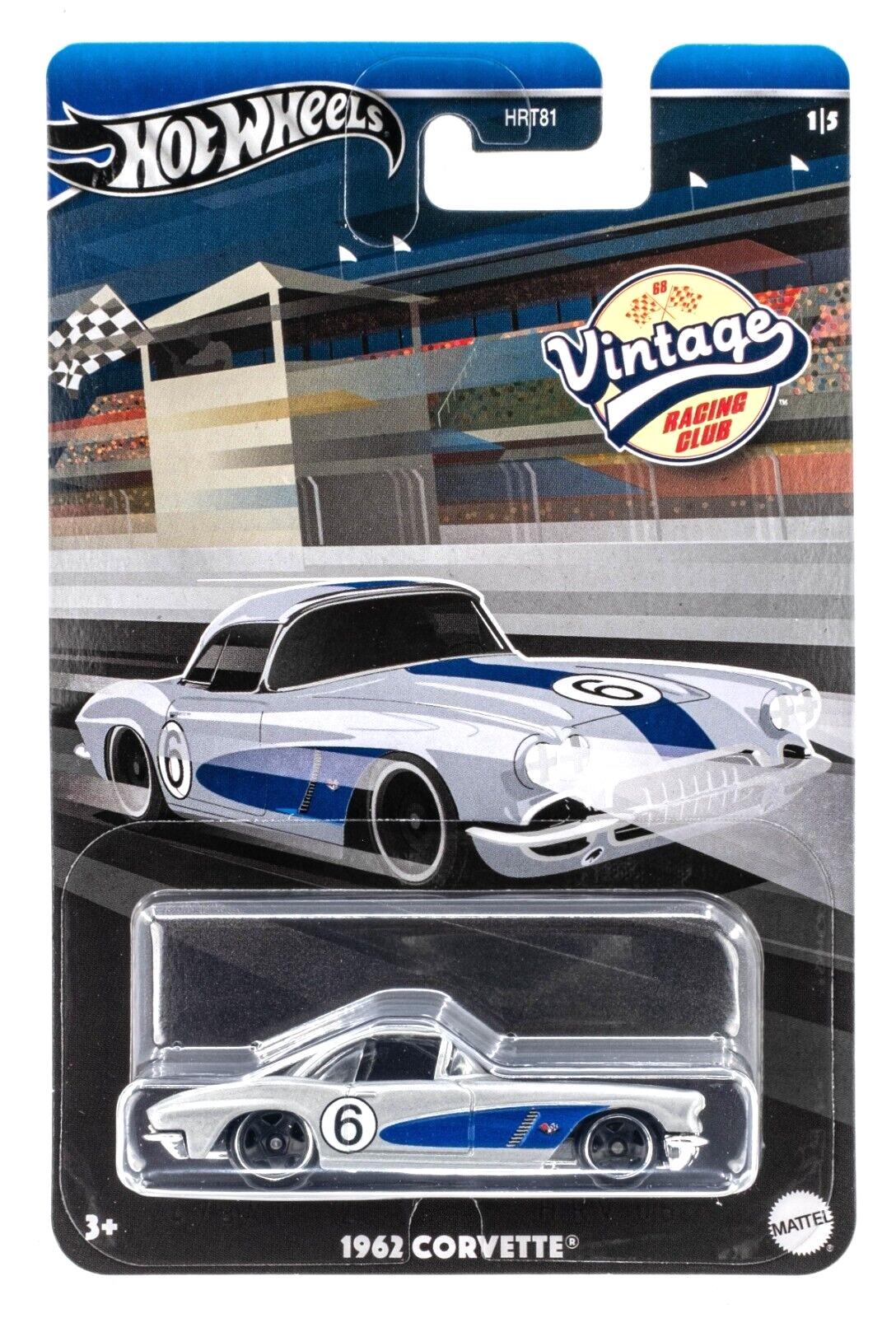1:64 Hot Wheels 2024 Vintage Racing Club 979B Chevrolet Corvette 1962 silver