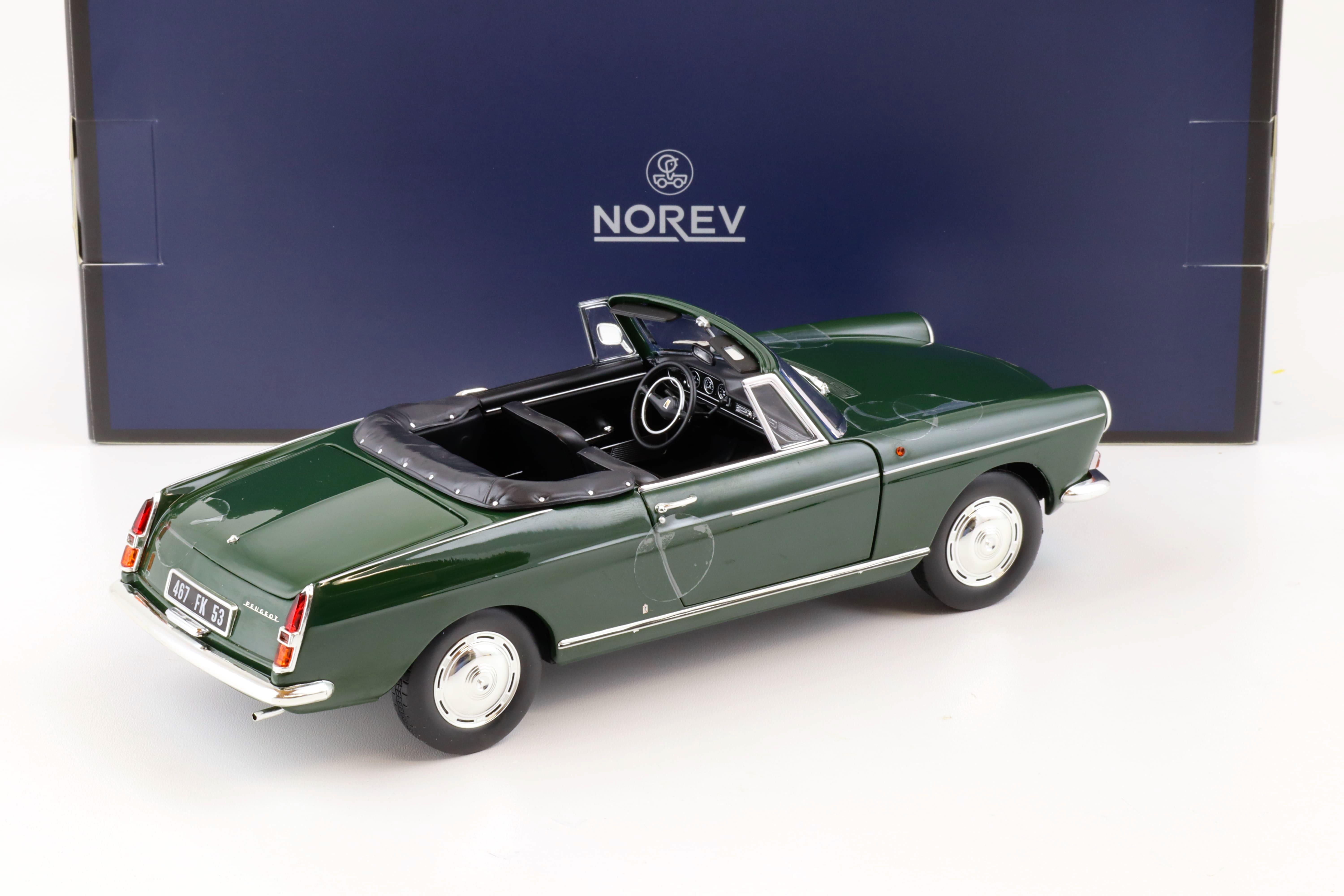 1:18 Norev Peugeot 404 Cabriolet 1967 Antique green - Limited 200 pcs.