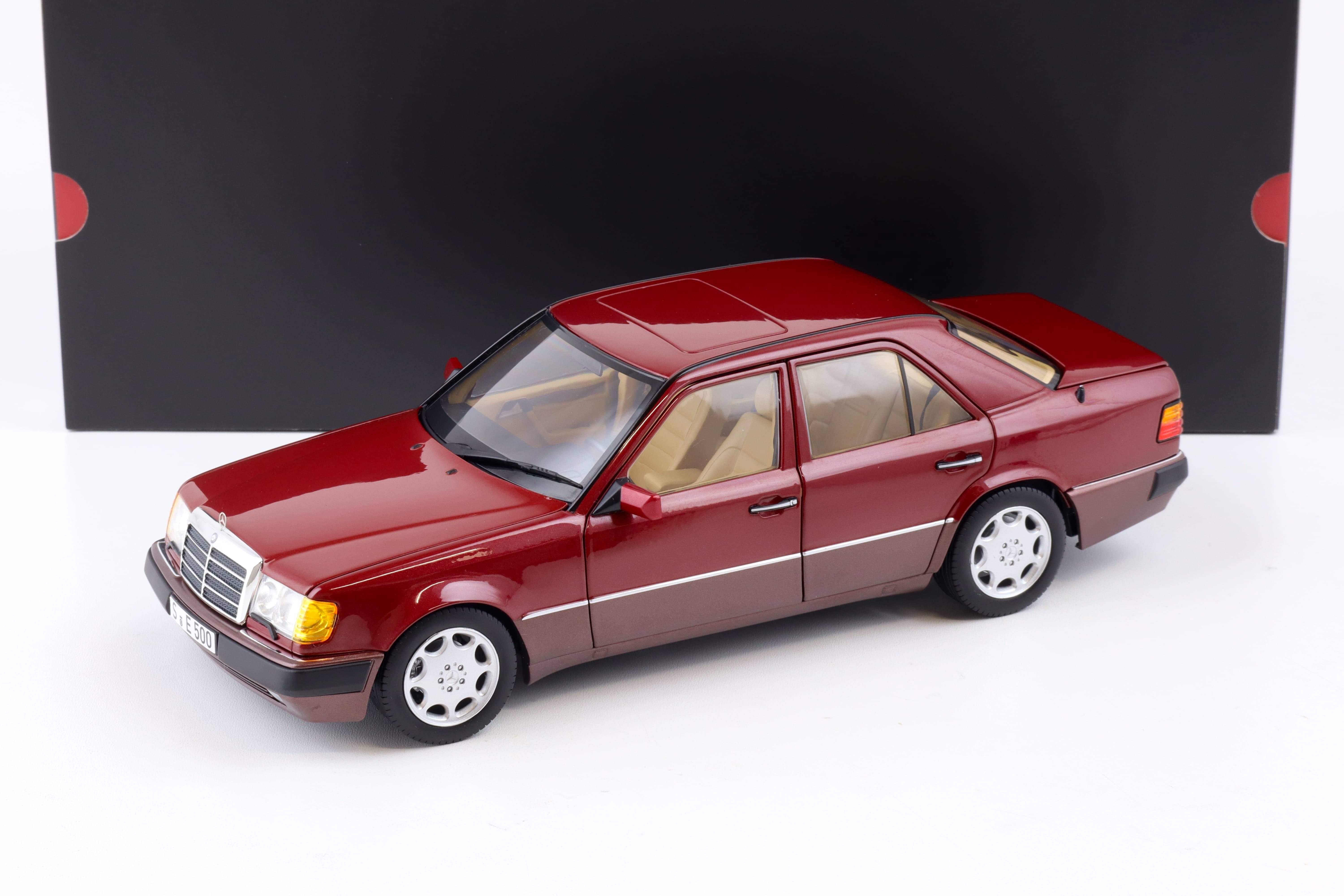 1:18 Norev Mercedes 500 E W124 Limousine 1992 almandine red DEALER VERSION