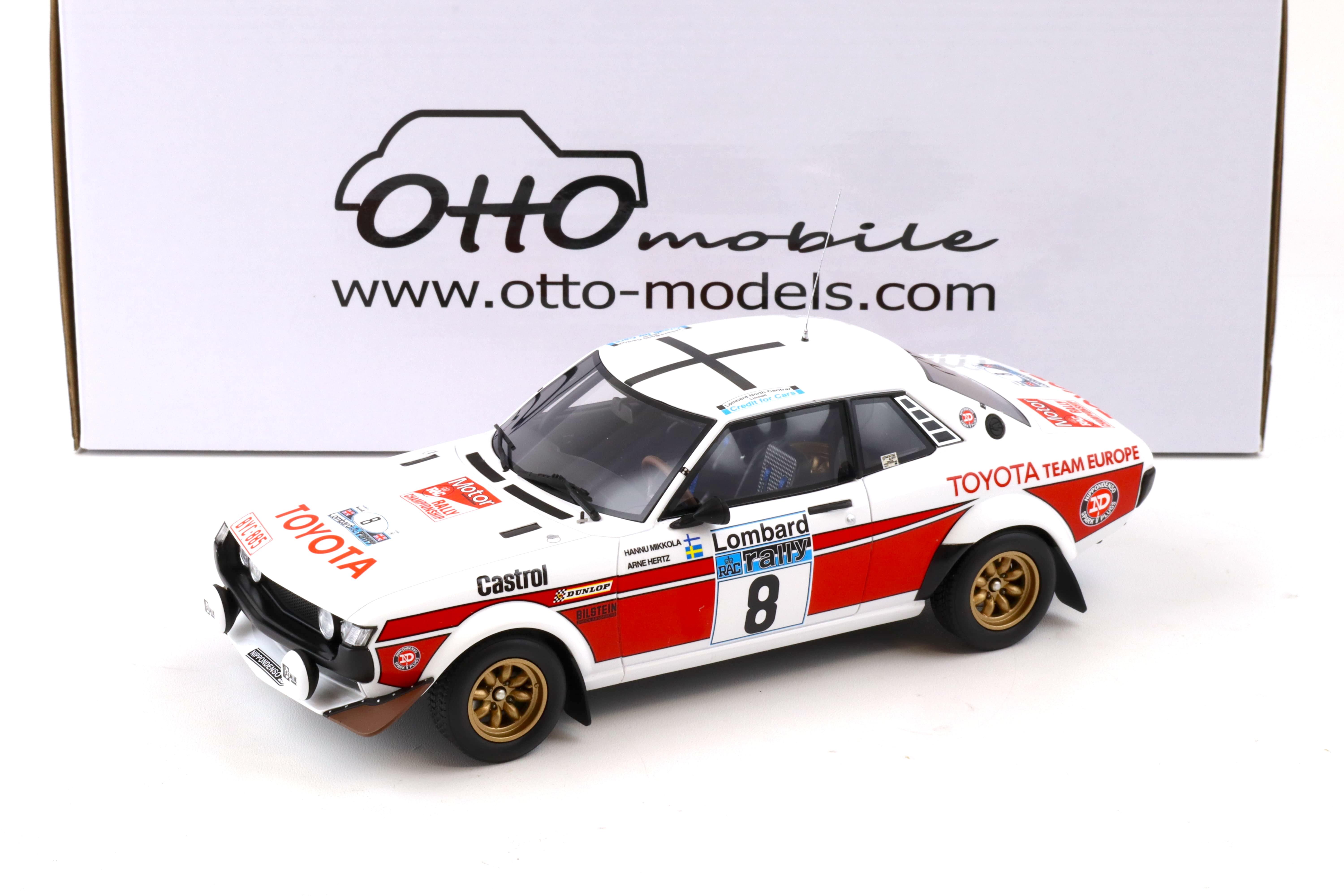 1:18 OTTO mobile OT1044 Toyota Celica RA21 Lombard RAC Rally 1977 white #8