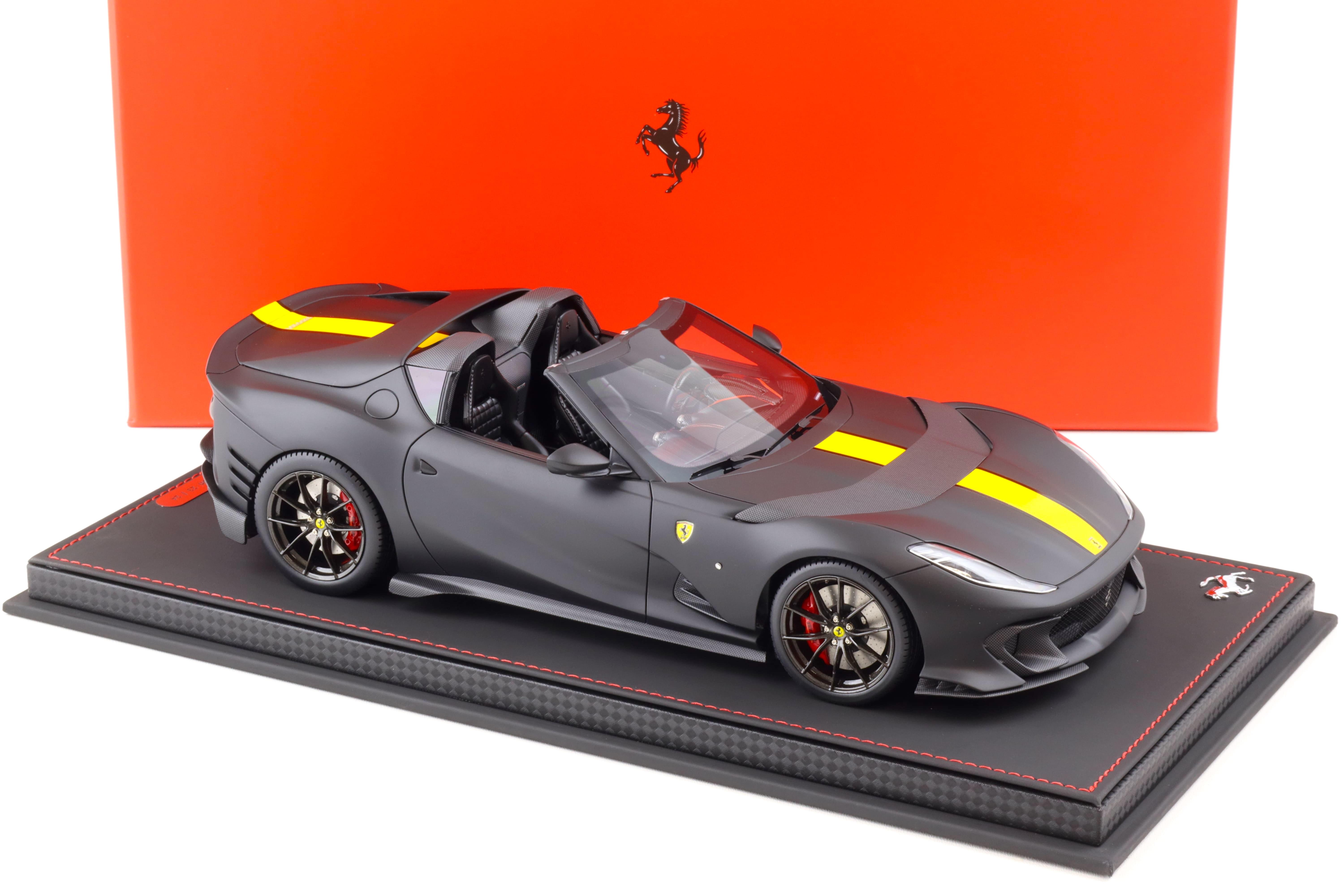 1:18 BBR Ferrari 812 Competizione A matt black/ yellow stripe - Limited 24 pcs.