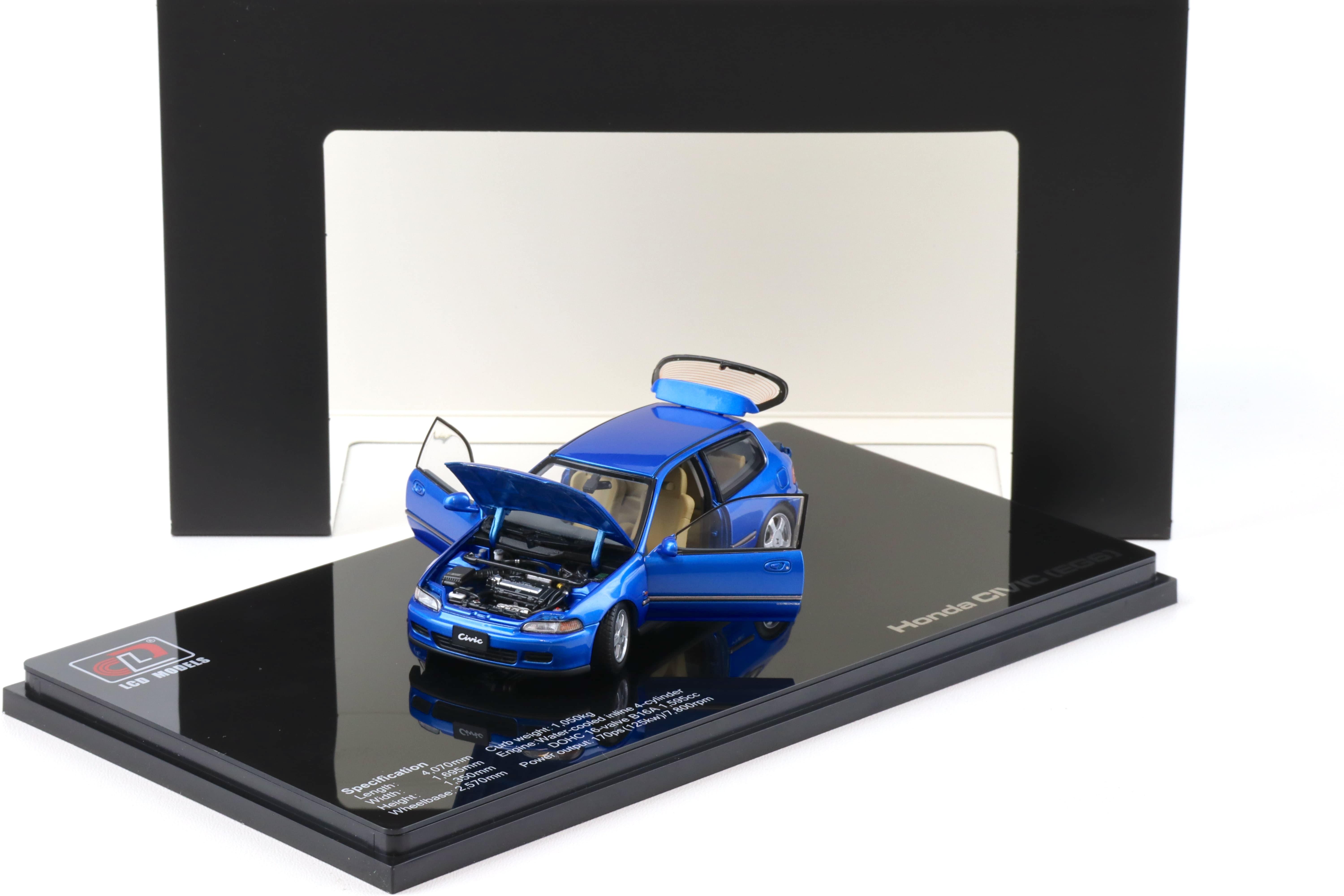 1:43 LCD Models Honda Civic SiR II (EG6) VTEC 1993 blue metallic LCD43010-BU