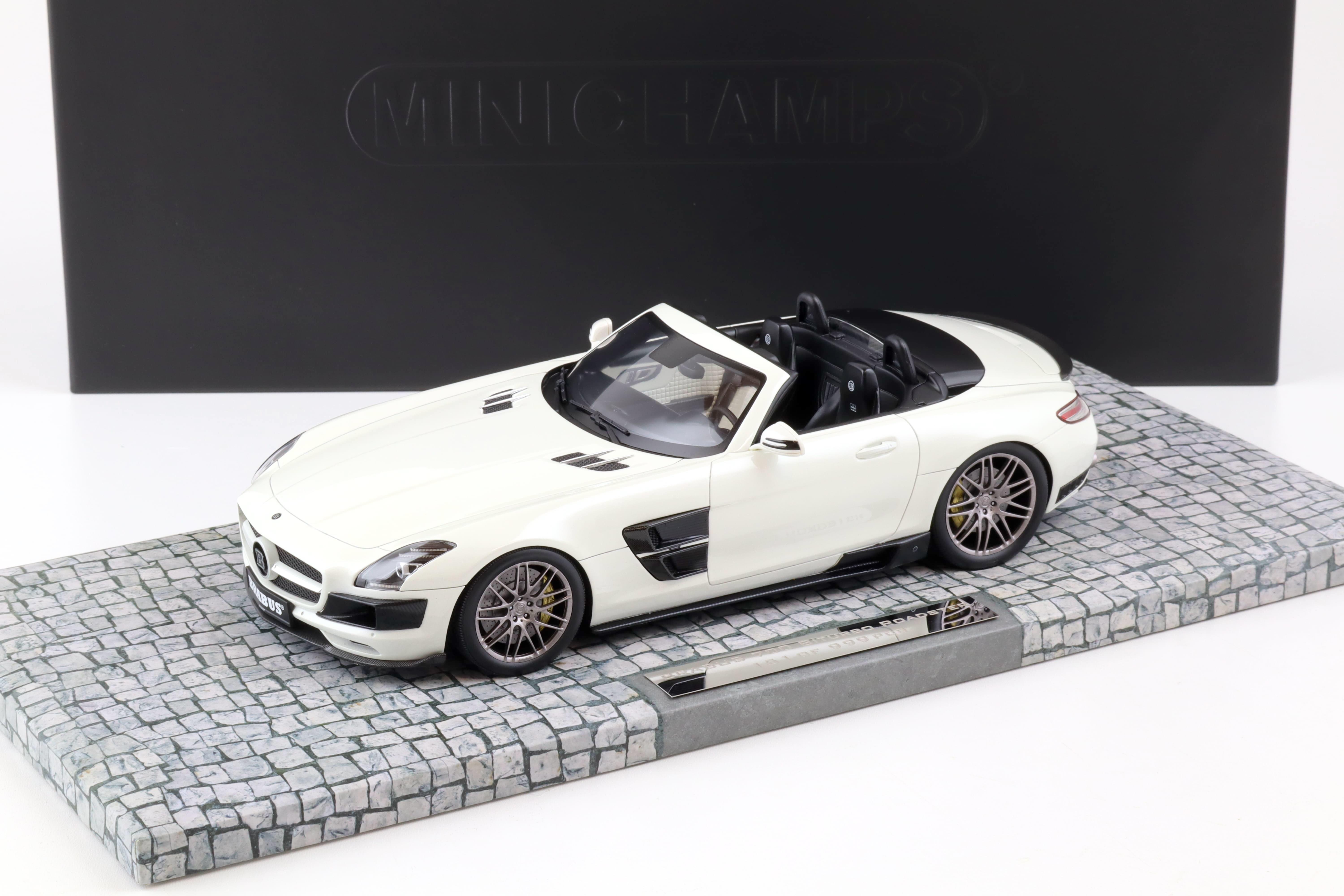 1:18 Minichamps Mercedes SLS Brabus 700 Biturbo Roadster 2013 pearl white