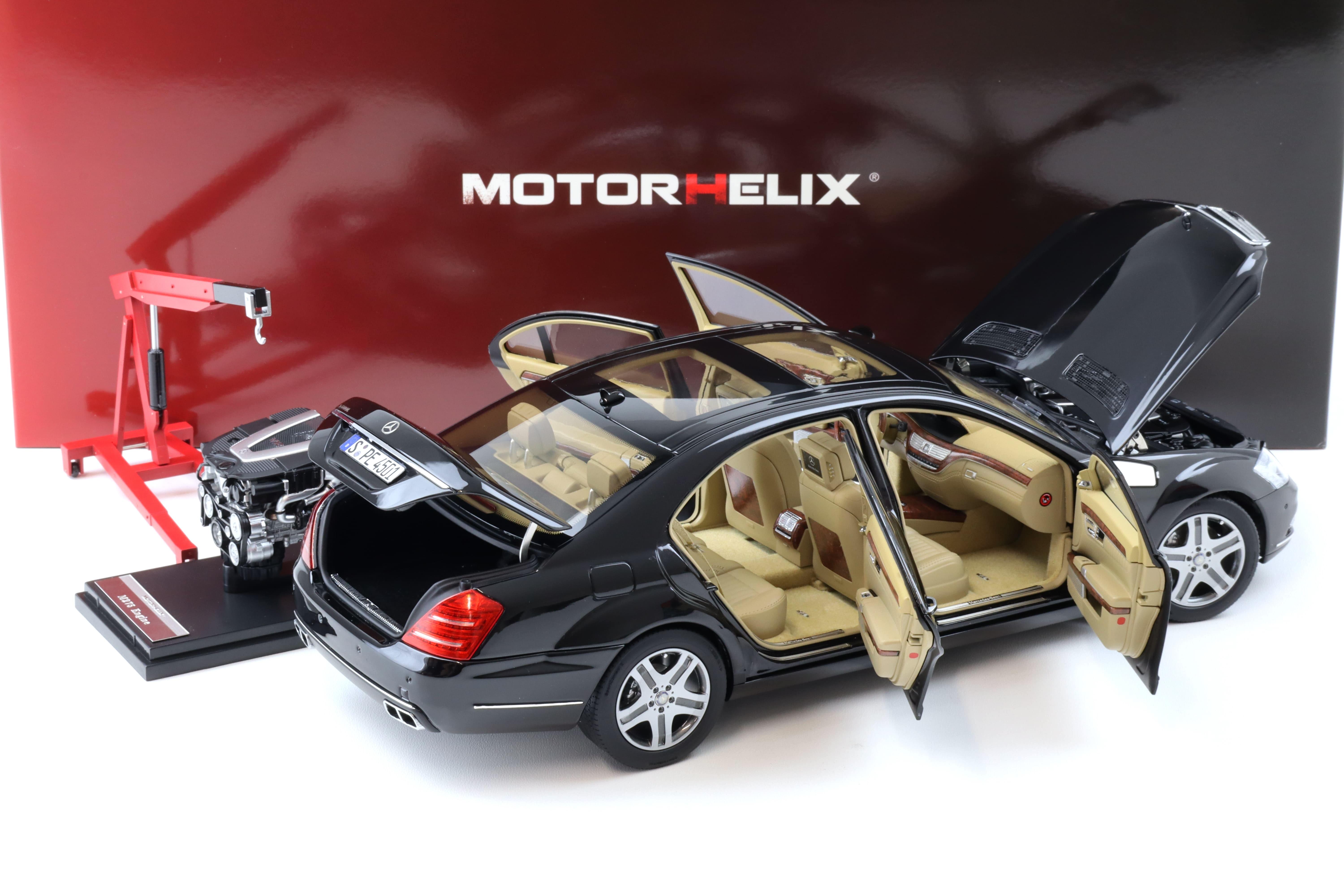1:18 Motorhelix Mercedes S-Class S600L W221 Limousine Obsidian black M82204