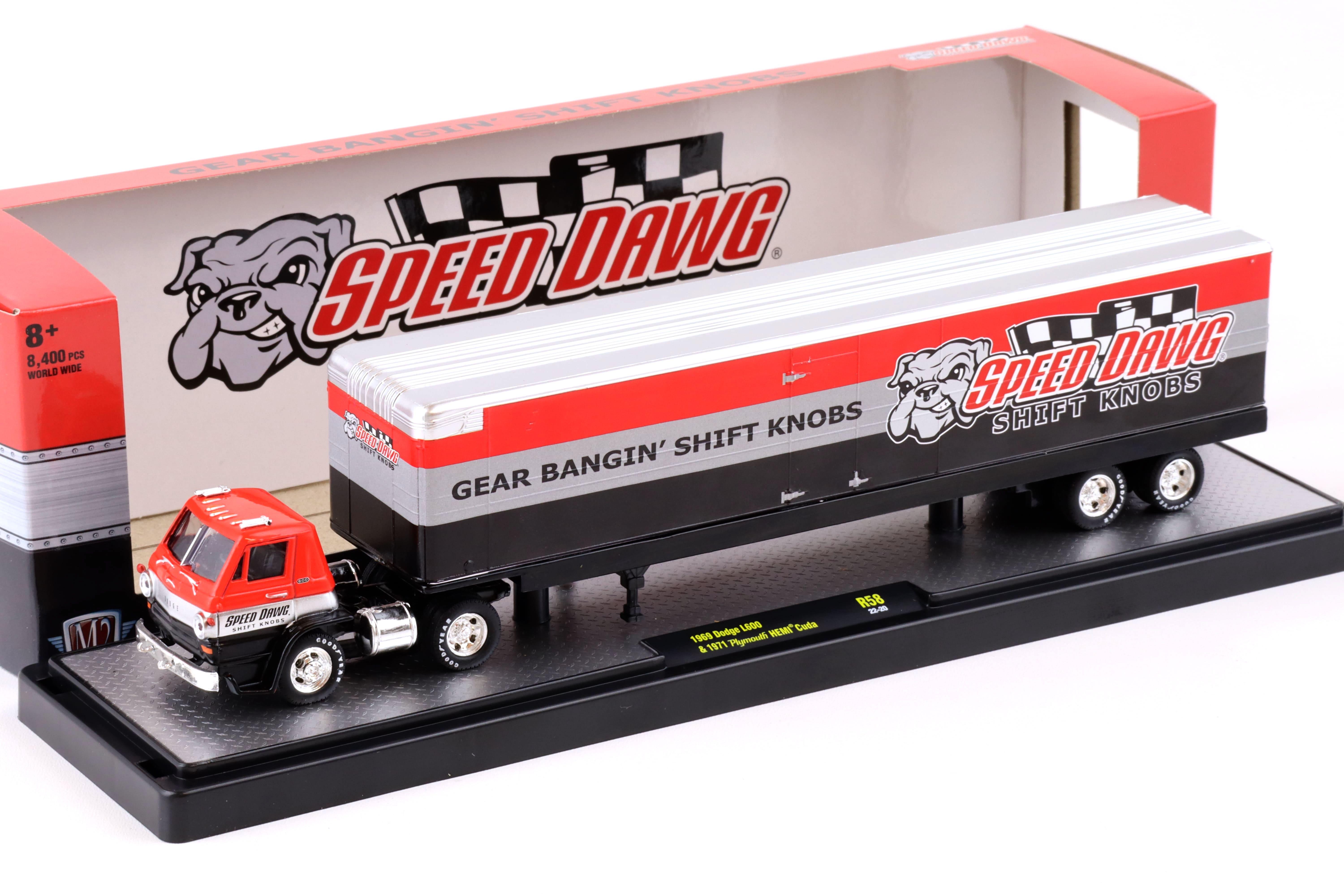 1:64 M2 Machines 1969 Dodge L600 & 1971 Plymouth HEMI Coda SPEED DAWG