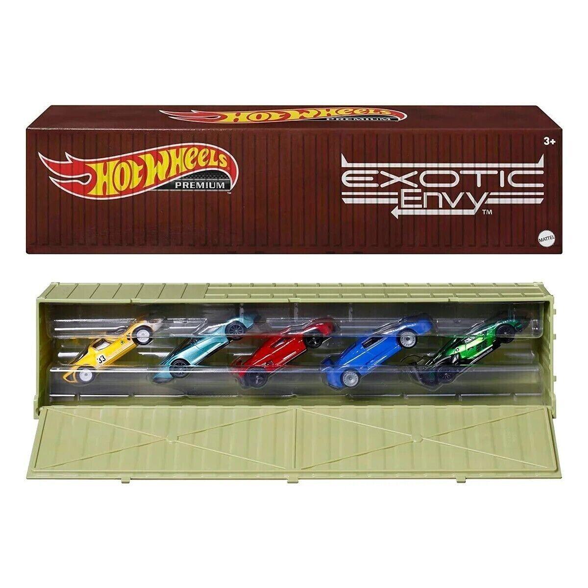 1:64 Hot Wheels Premium 2022 Exotic Envy with Special Container HFF42 Alfa, Bugatti