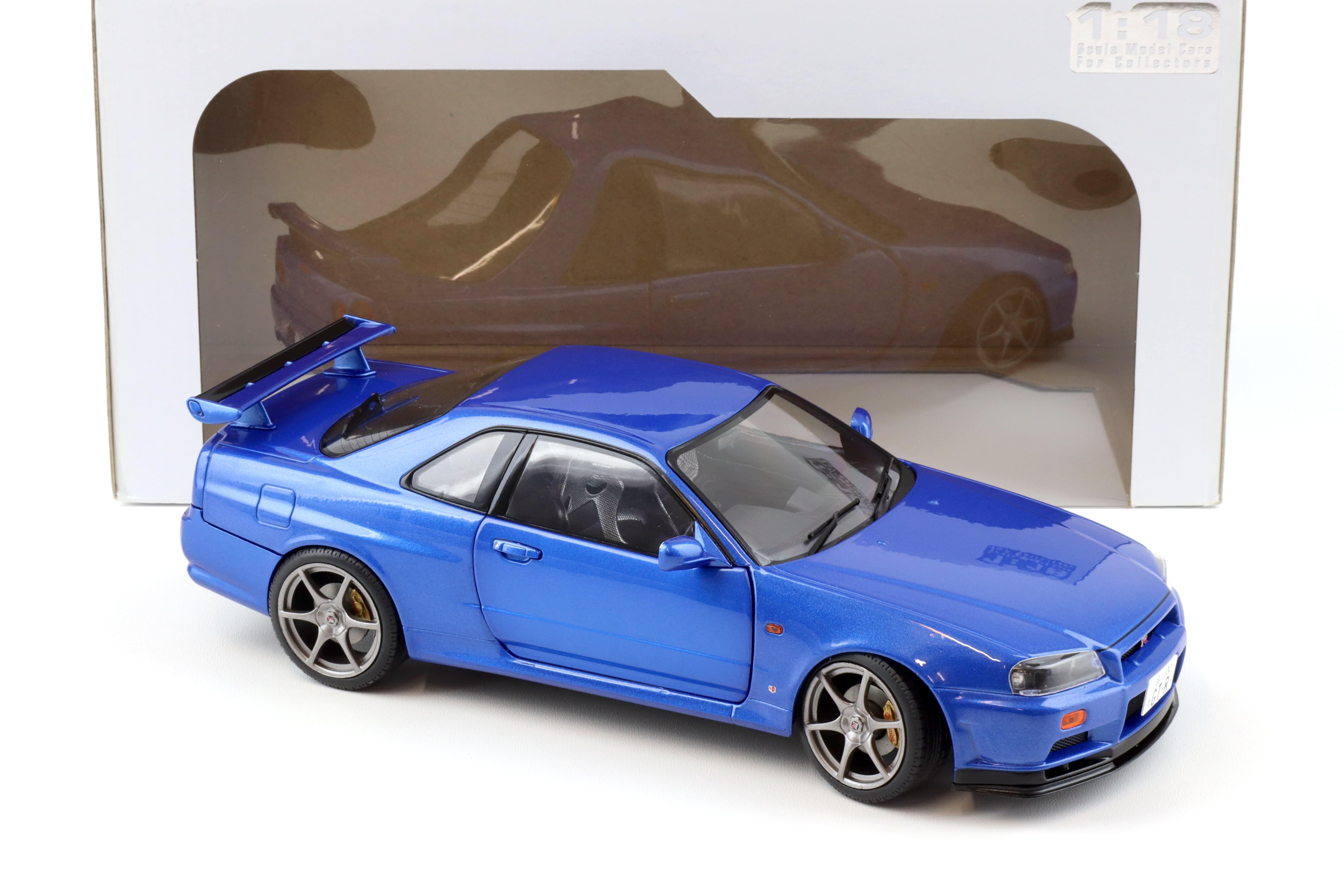 1:18 Solido Nissan Skyline GT-R R34 Bayside blue 1999