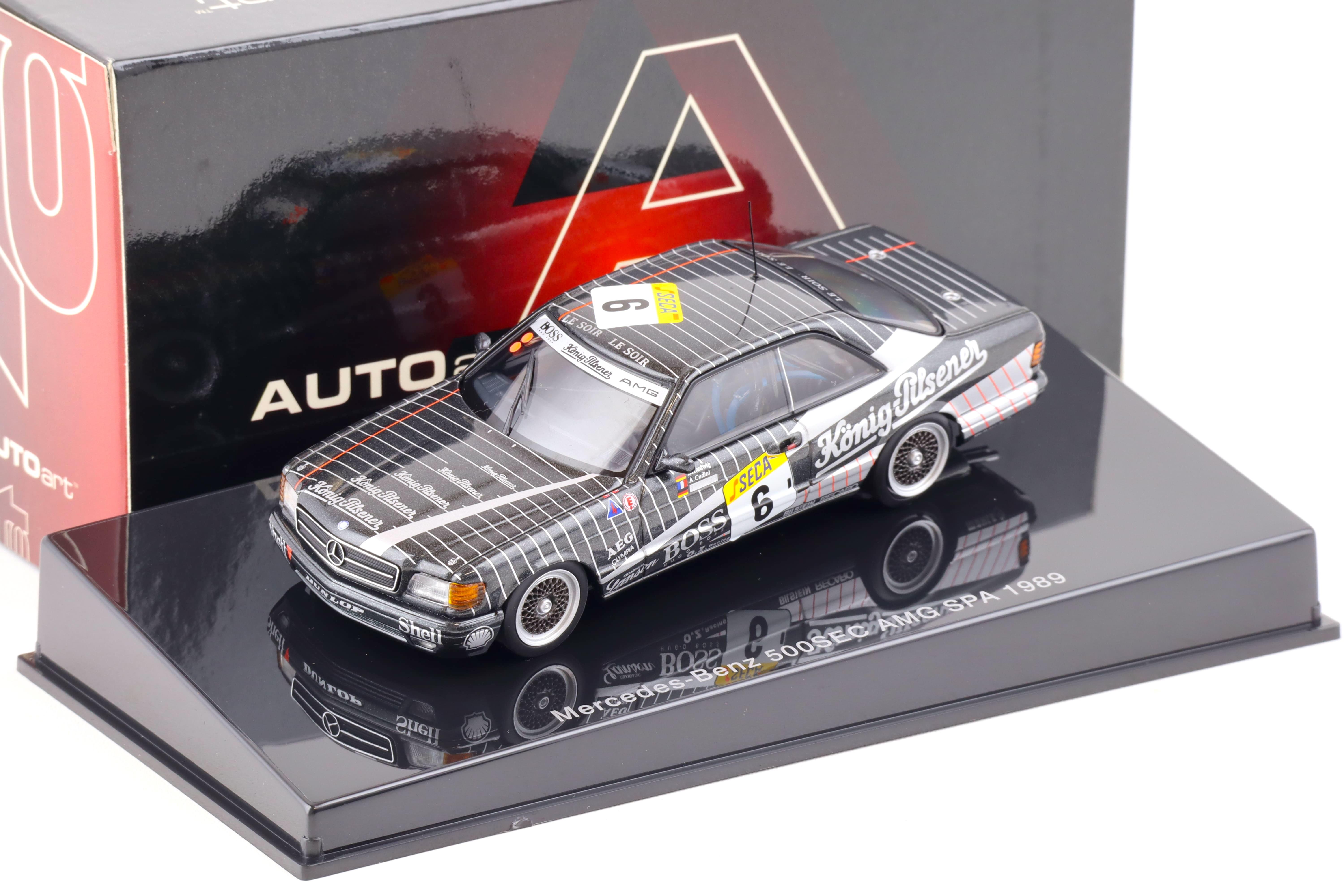 1 43 AUTOart Mercedes 500SEC W126 AMG SPA 1989 6 Konig Pilsner 68932