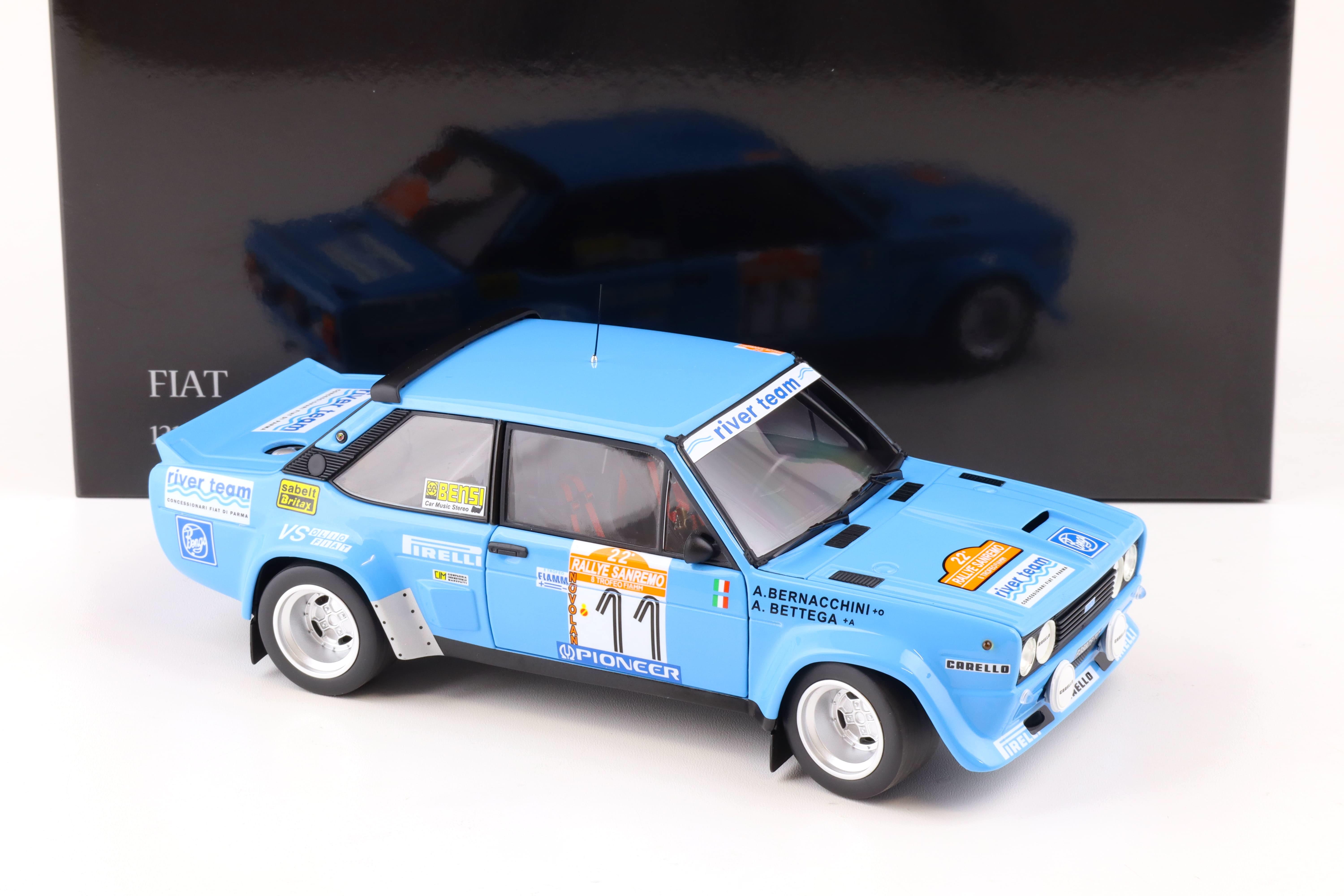1:18 Kyosho Fiat 131 ABARTH Rally Sanremo 1983 Bettega #11 Diecast 08376C