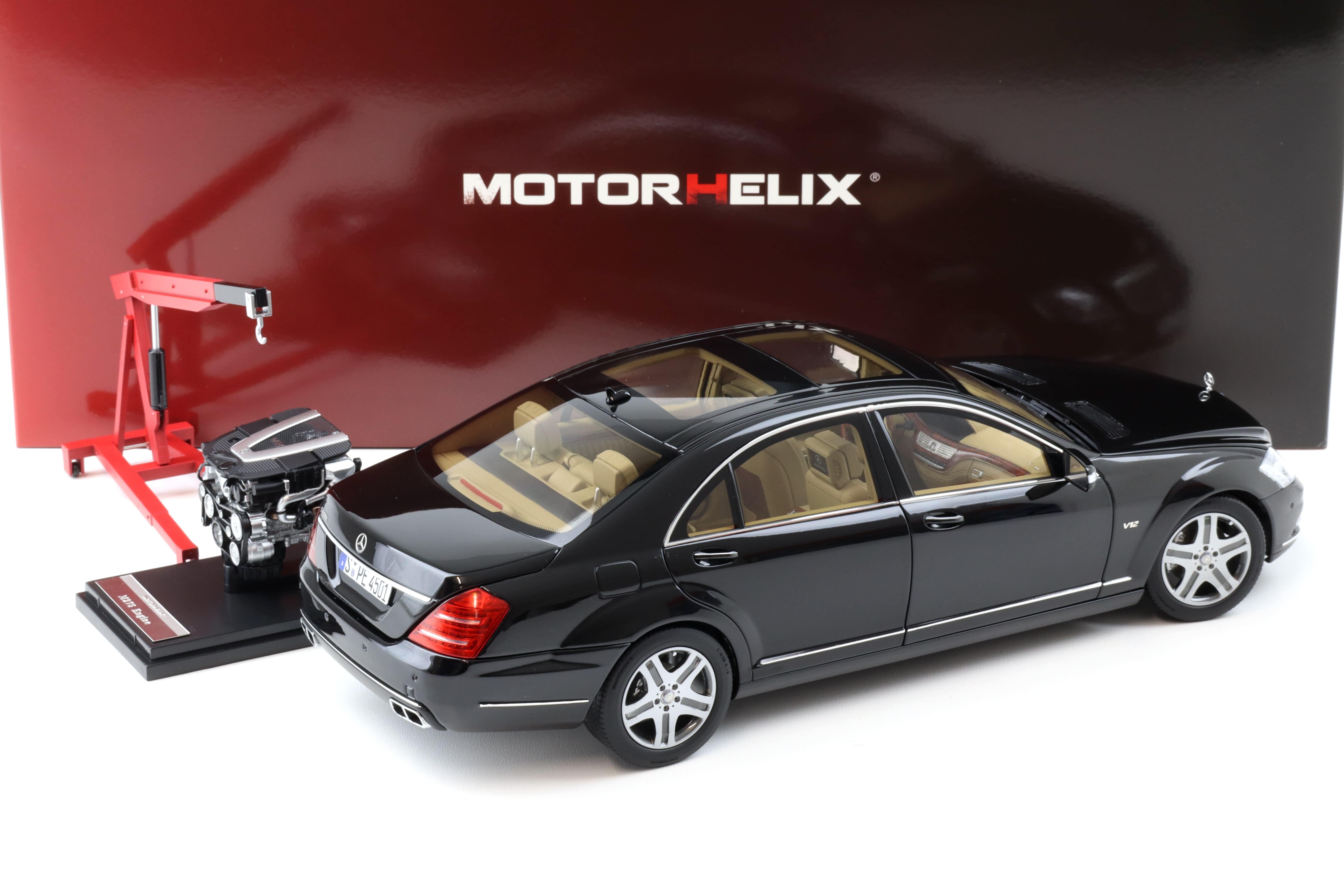 1:18 Motorhelix Mercedes S-Class S600L W221 Limousine Obsidian black M82204
