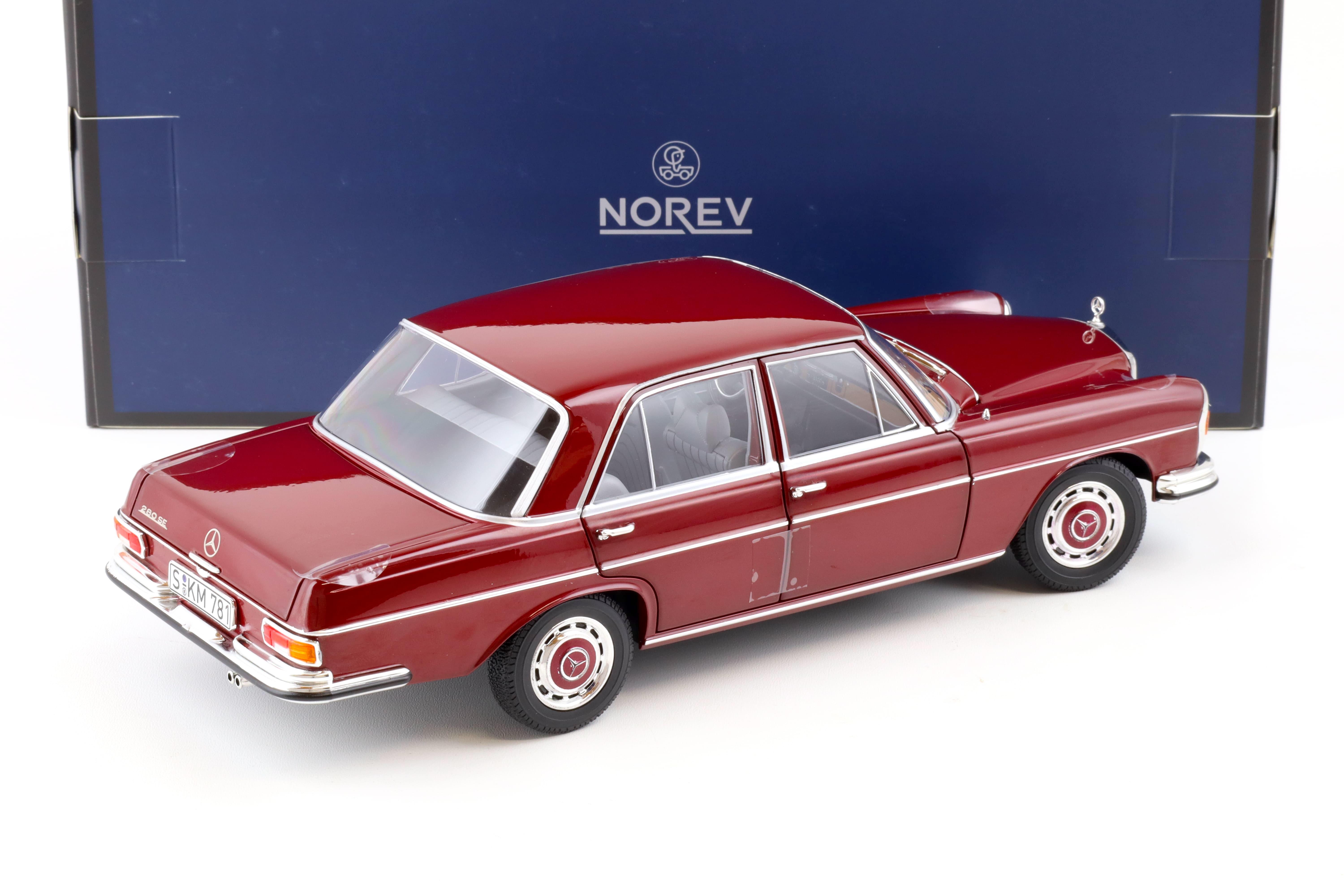 1:18 Norev Mercedes 280 SE Limousine 1968 red metallic - Limited 200 pcs.