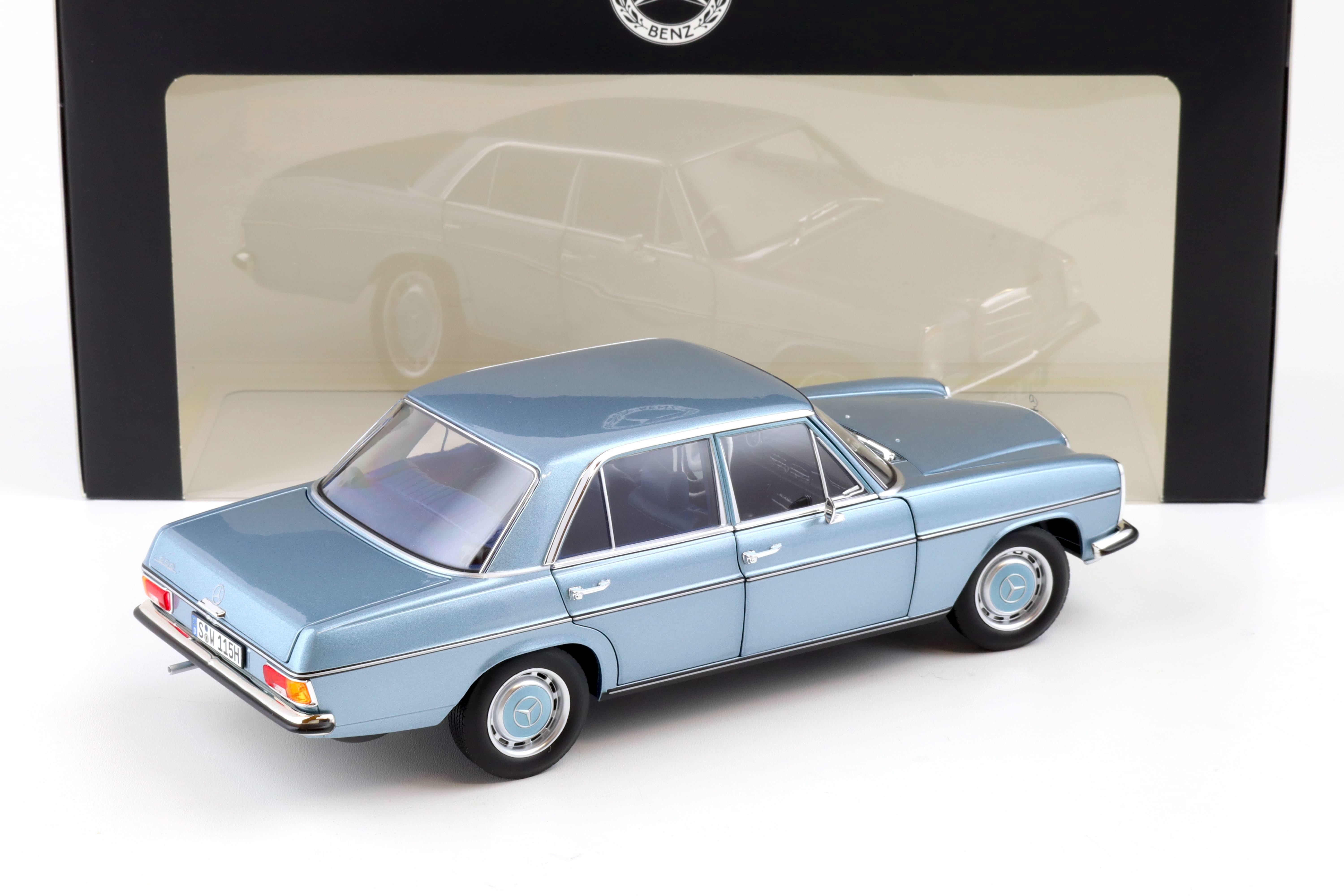 1:18 Norev Mercedes 200 Strich-Acht /8 W115 Limousine grey blue DEALER VERSION