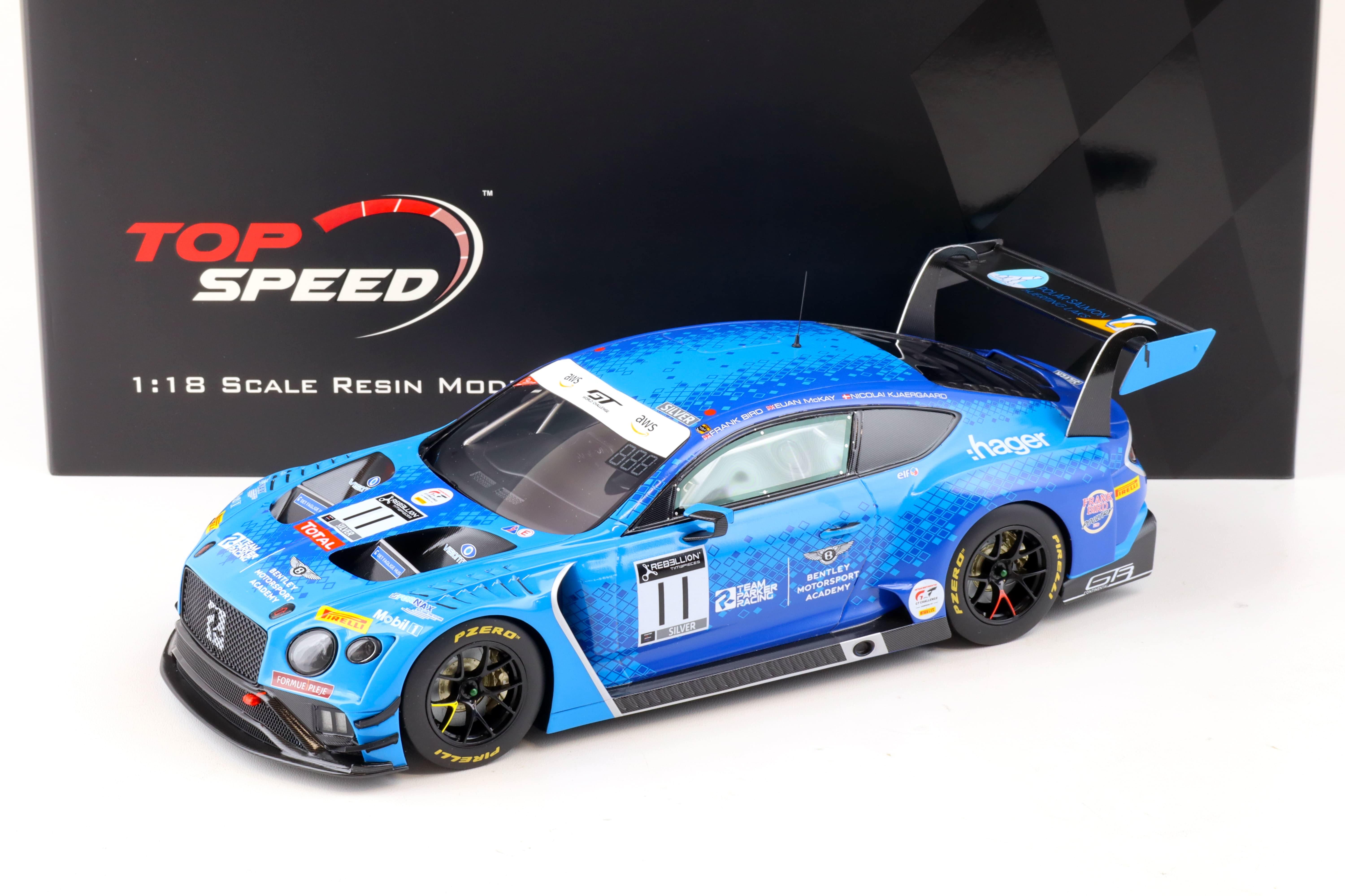 1:18 Top Speed Bentley Continental GT3 #11 Total 24h of SPA 2020 Team Parker TS0344